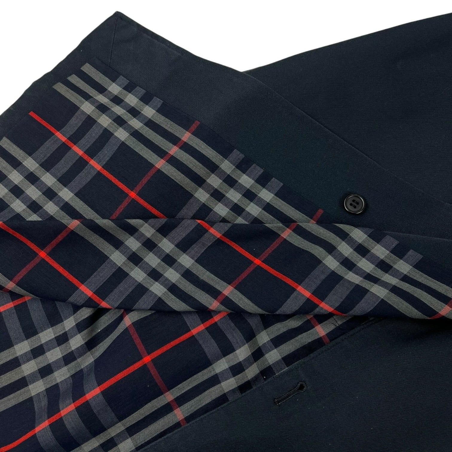 Vintage Burberry Balmacaan Jacket Navy Blue
