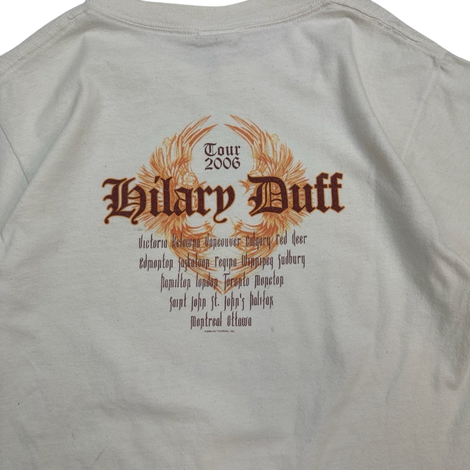 2006 Hilary Duff Tour T-Shirt White