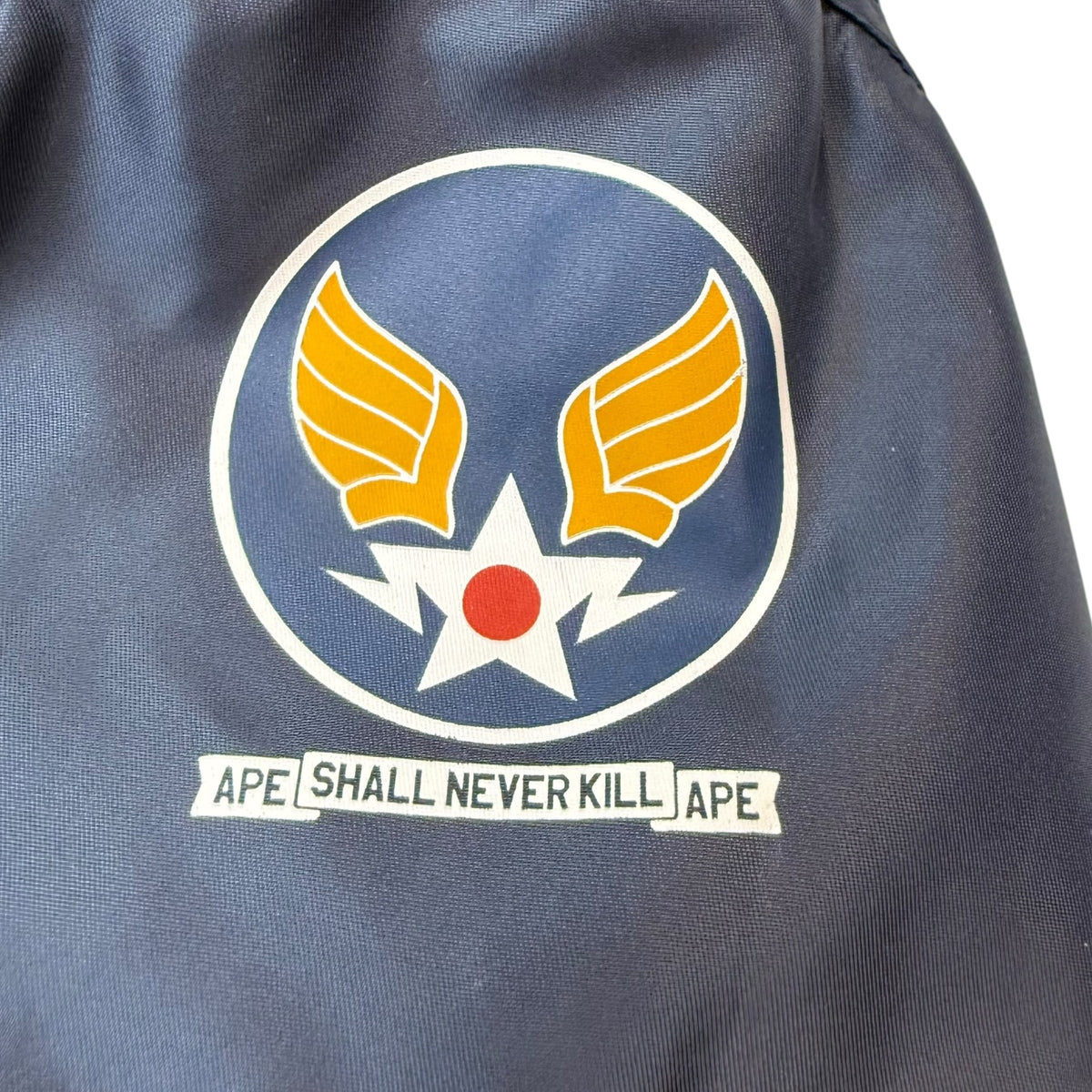 A Bathing Ape x The Real McCoys MA-1 Bomber Jacket Navy Blue