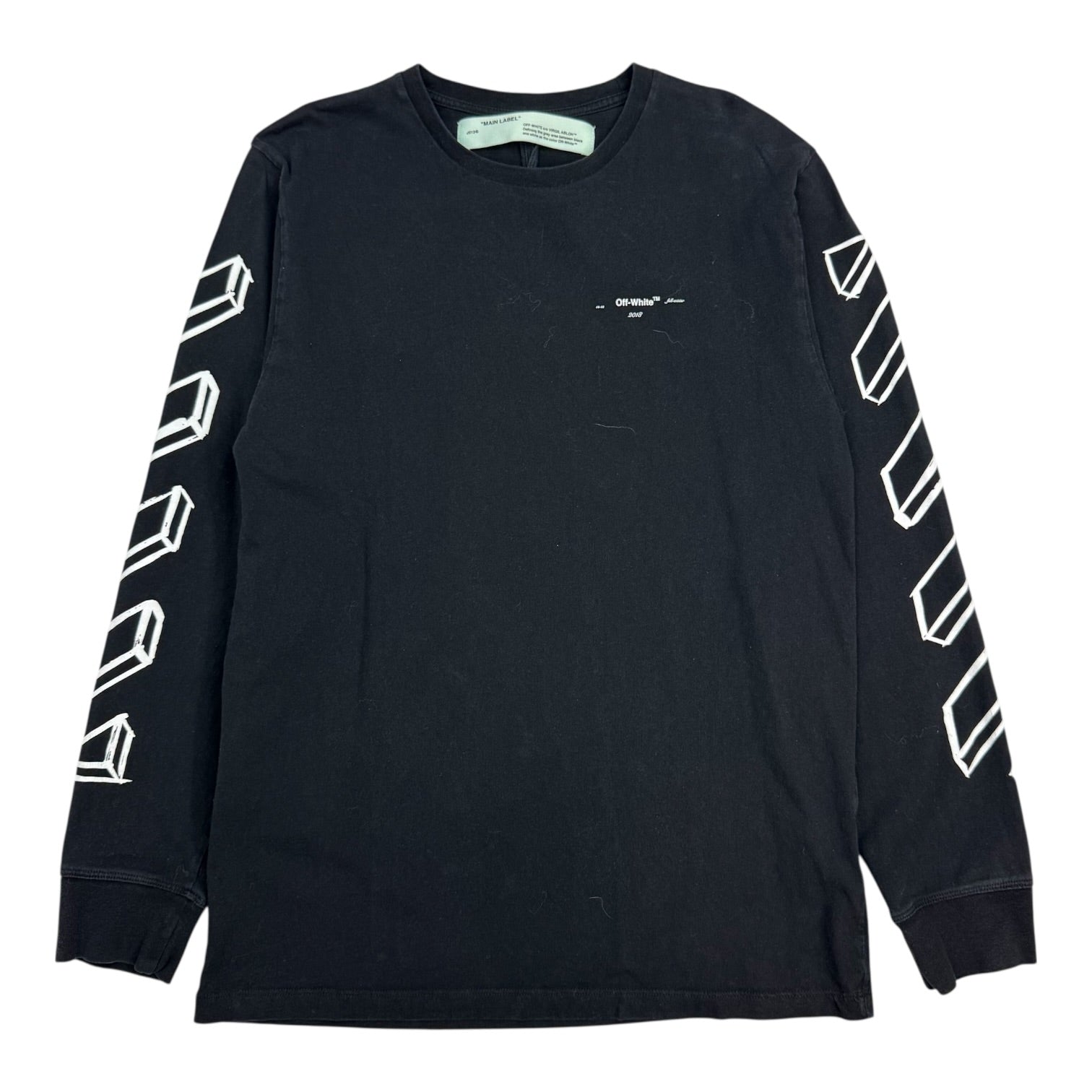 Off-White Diagonal Marker Arrows L/S Tee Black