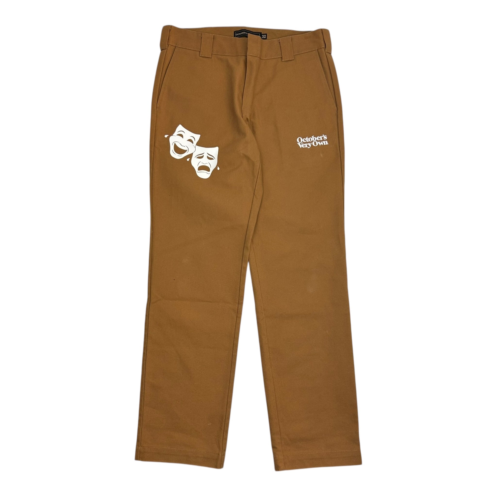 OVO Workwear Print Embroidery Pants Brown