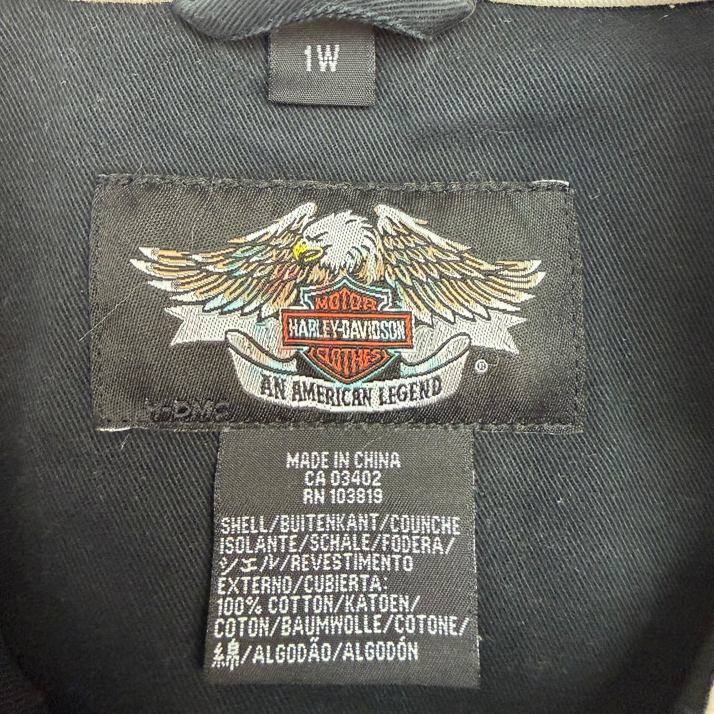 (W) Vintage Harley Davidson Highway One Jacket Black