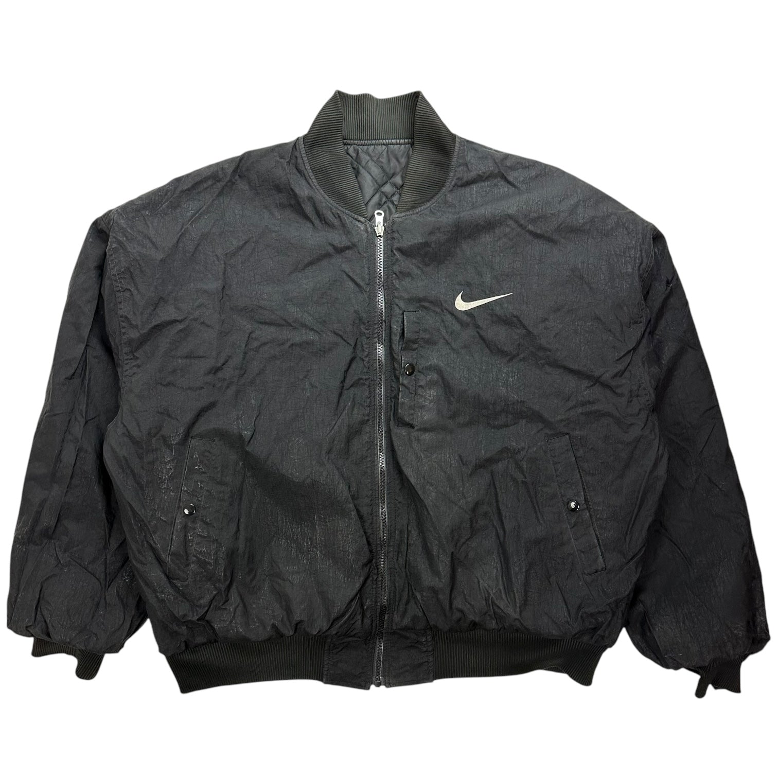 Vintage Nike Reversible Bomber Jacket Black