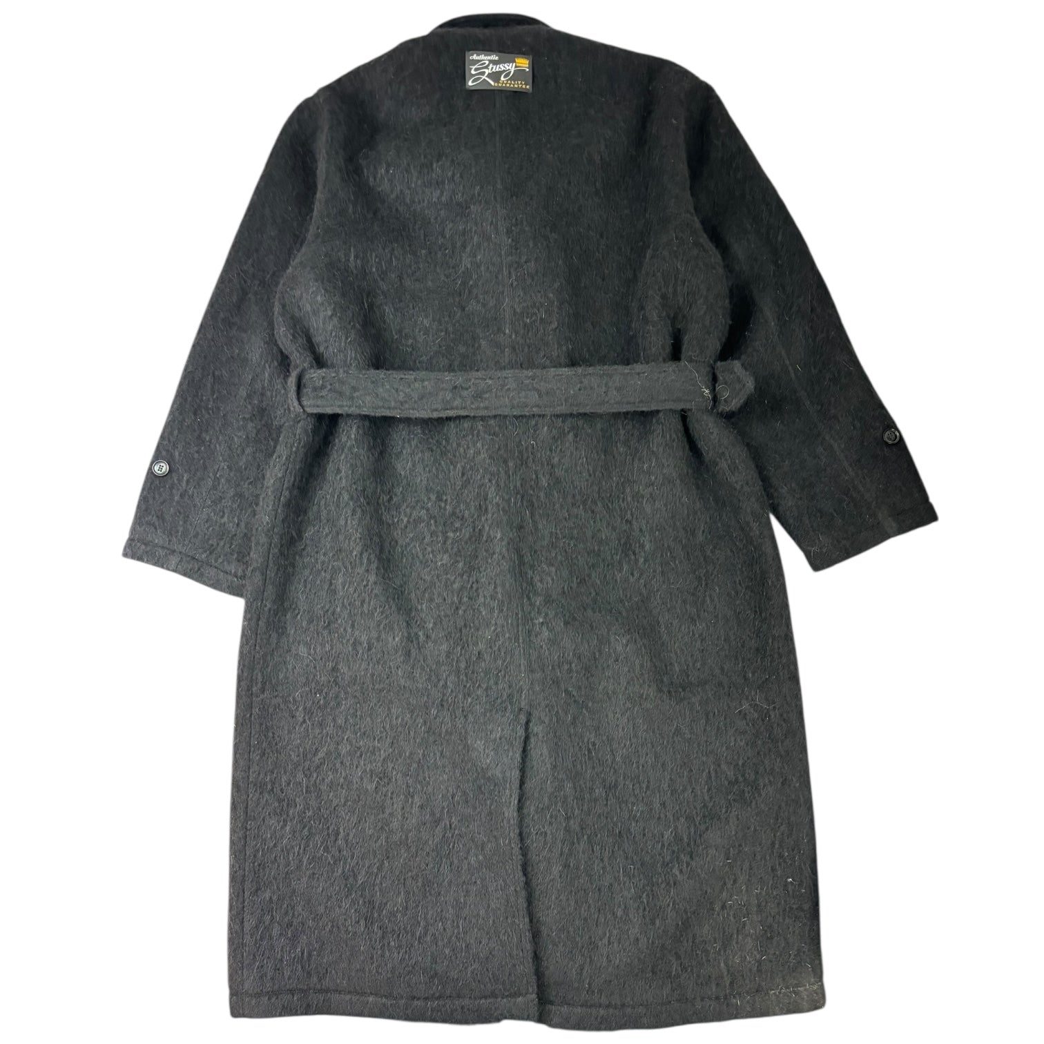 Stussy Mohair Trench Coat Black