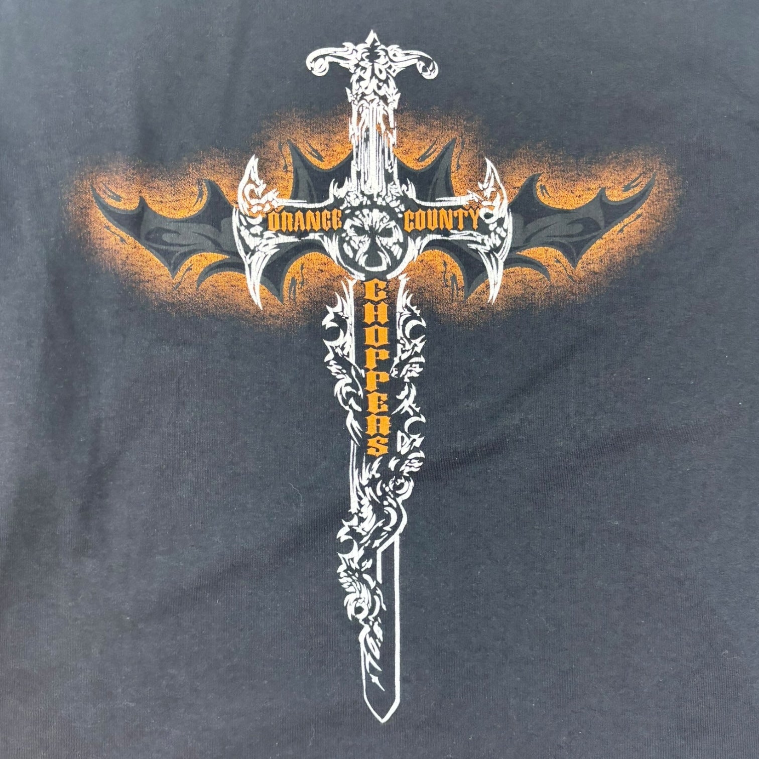 Vintage Orange County Choppers Flaming Sword Long Sleeve Shirt Black