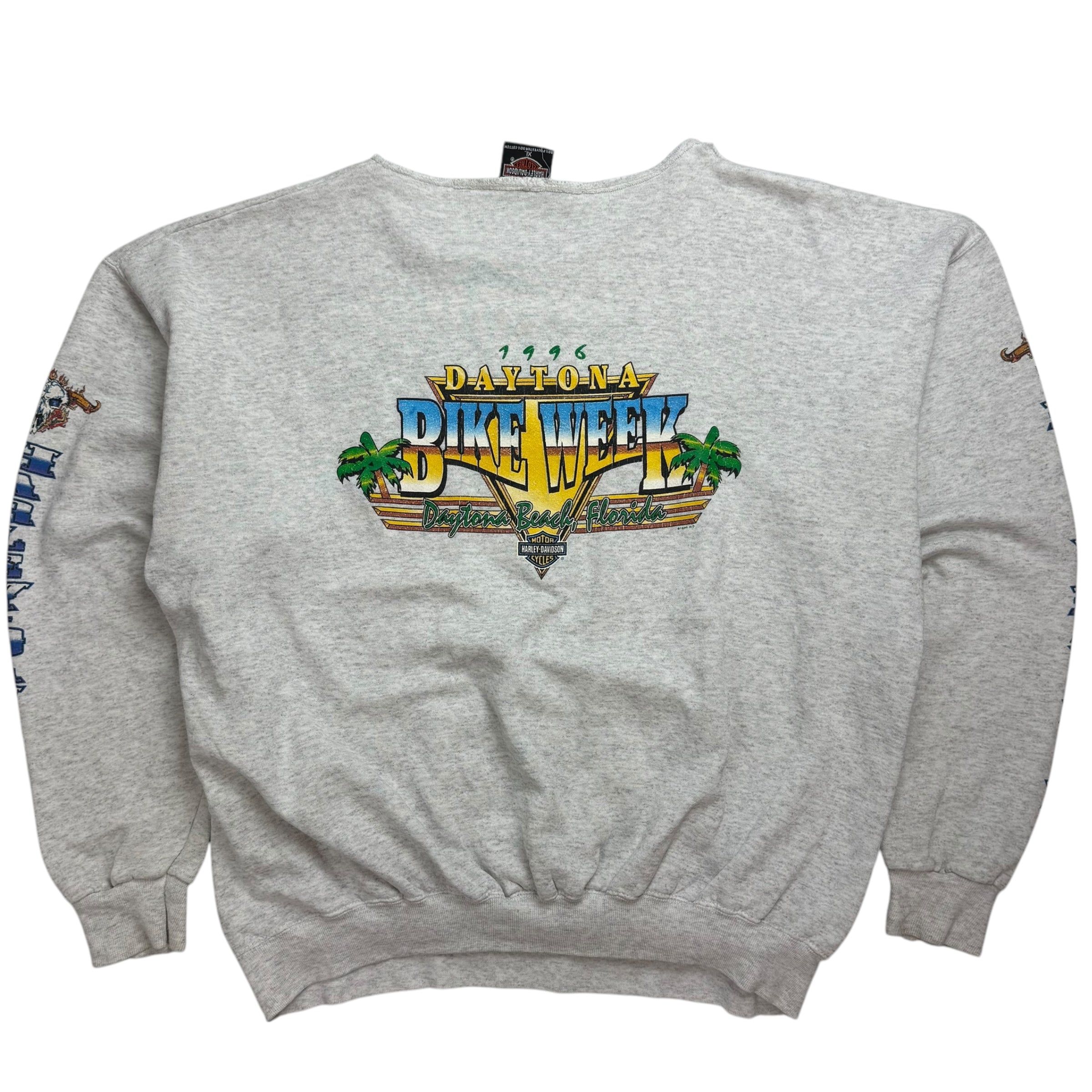 1996 Harley Davidson Daytona Bike Week Crewneck Grey