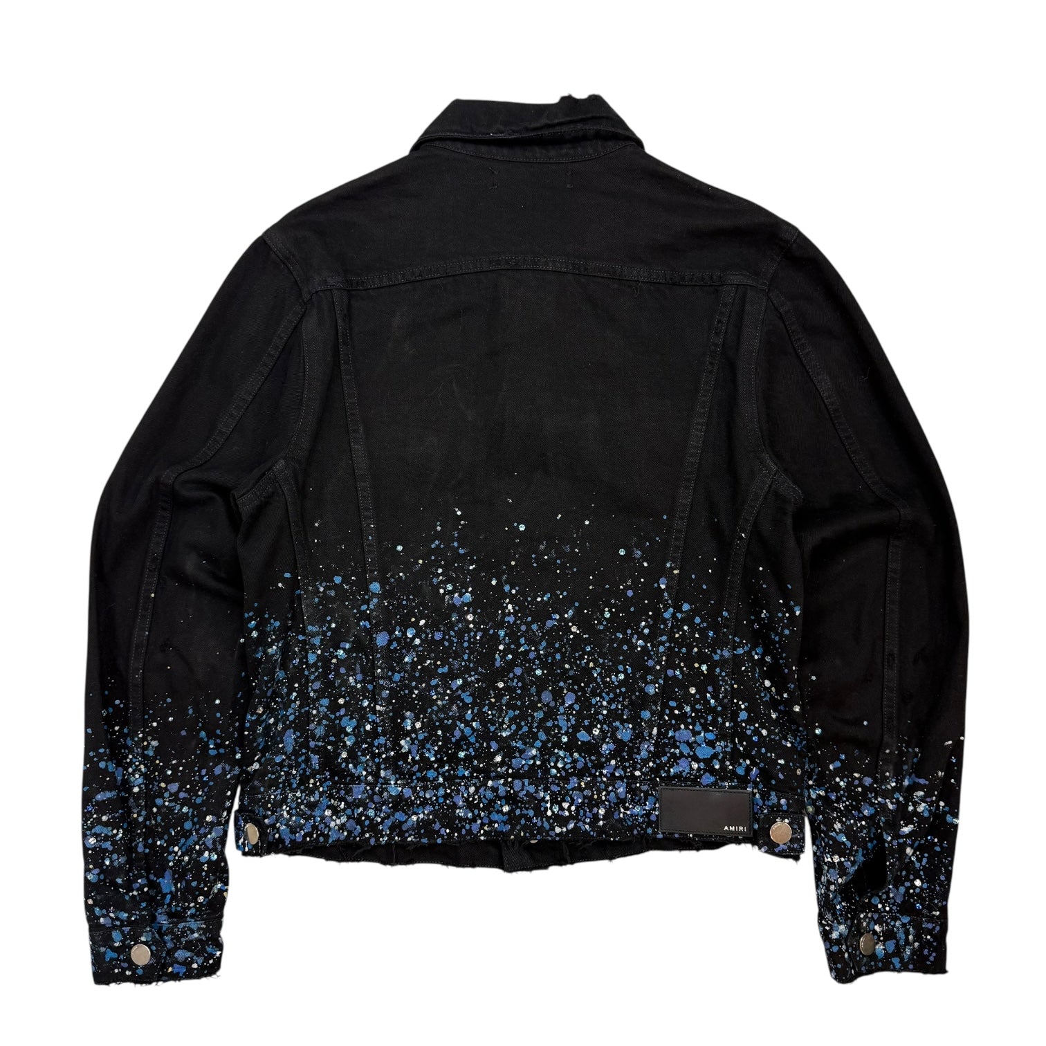Amiri Crystal Painter Trucker Jacket Black