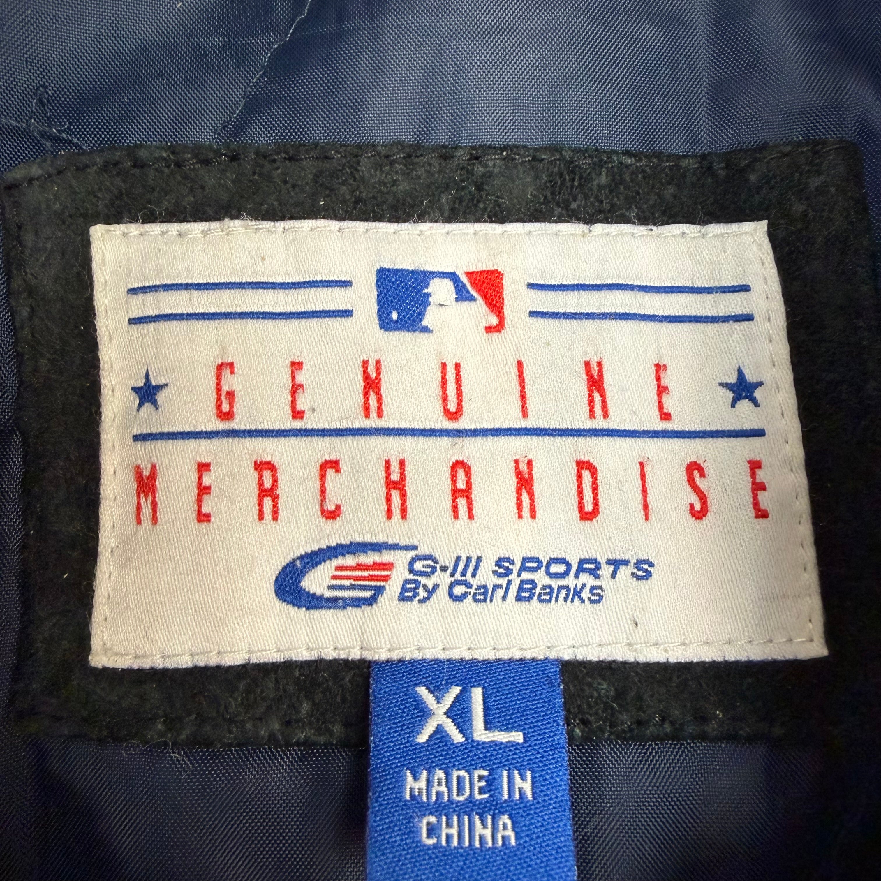 Vintage Boston Red Sox Suede Leather Bomber Jacket Black