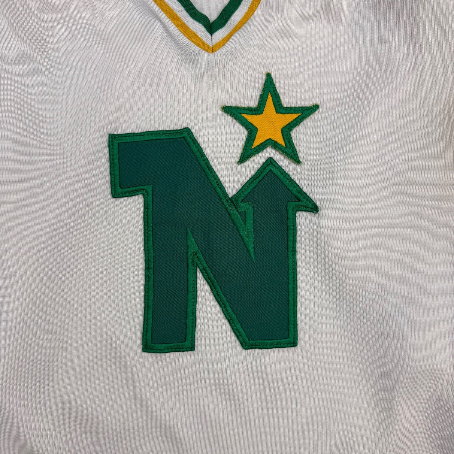Vintage Sandow Minnesota North Stars Away Jersey White/Green