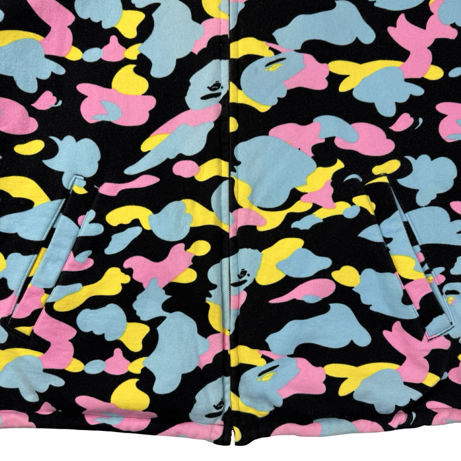 BAPE Reversible Zip Jacket Cotton Candy Black