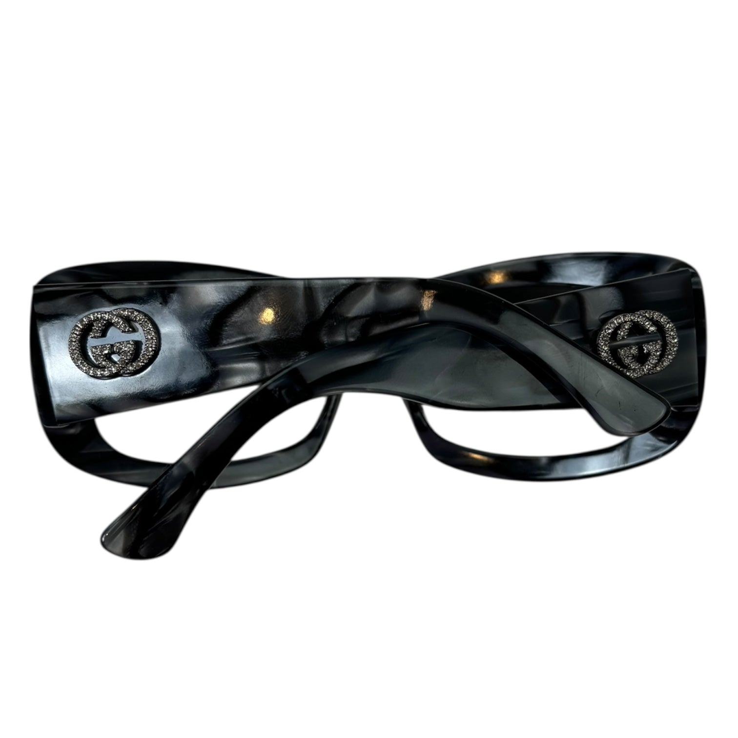 Gucci Rhinestone GG Black Marble Sunglasses