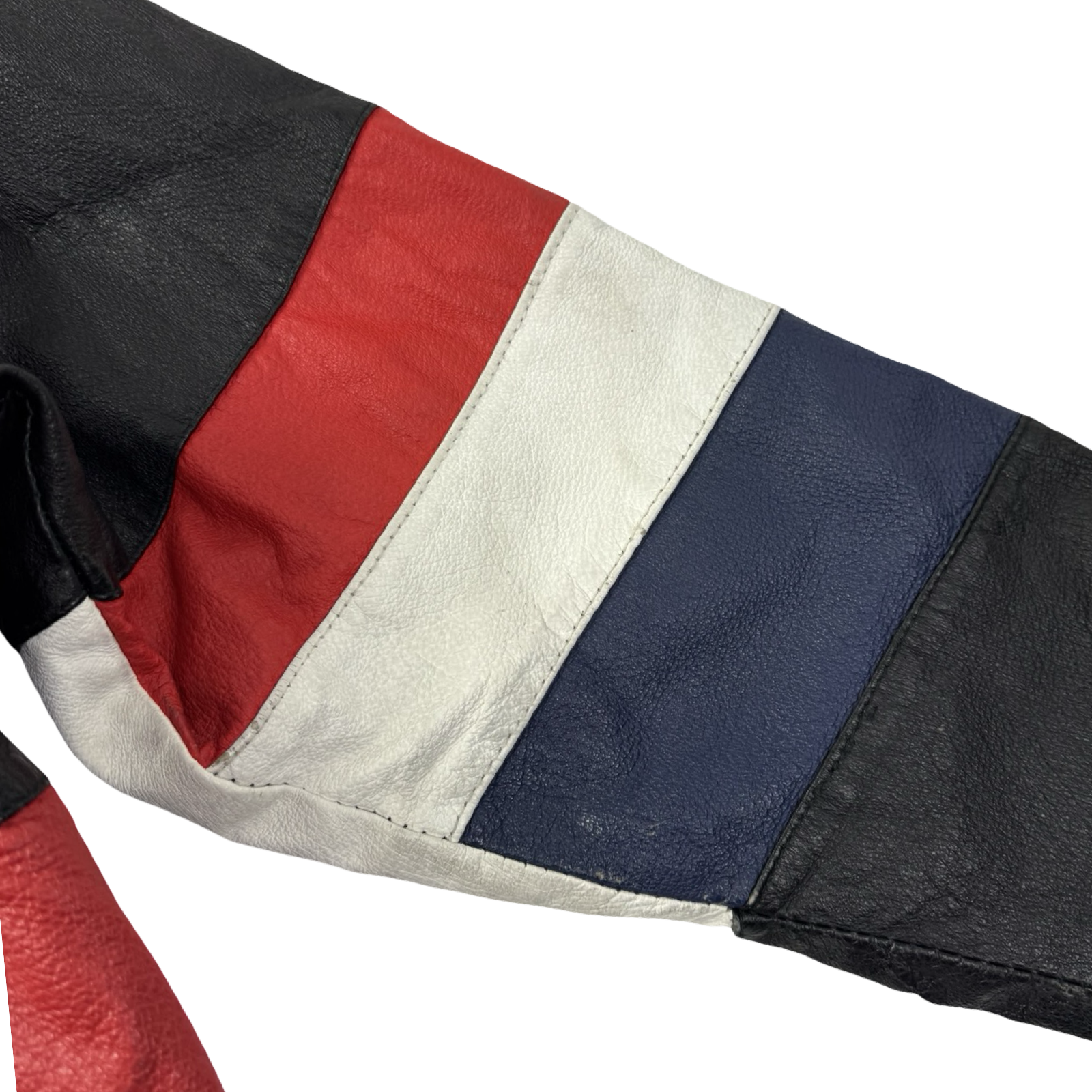 Vintage 80s Phase 2 Flags of the World Leather Jacket
