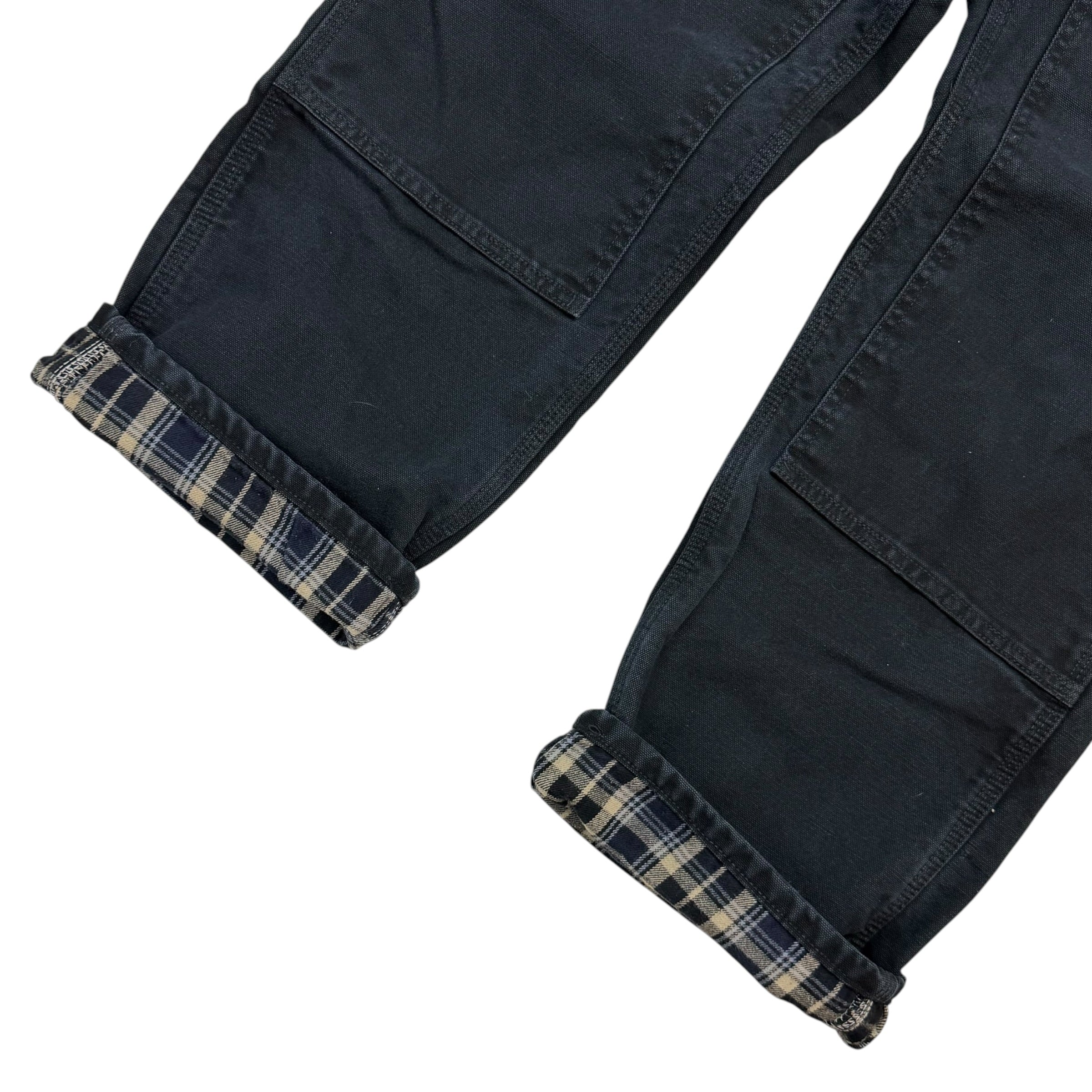 Vintage Carhartt Double Knee Blanket Lined Pants Black