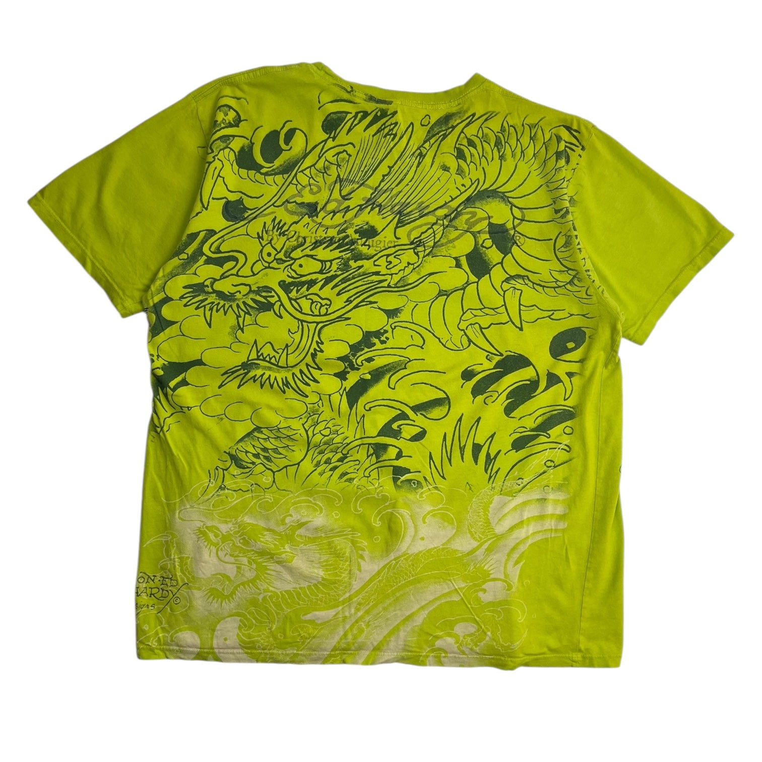 Y2K Ed Hardy Dragon All Over Print Tattoo T-Shirt