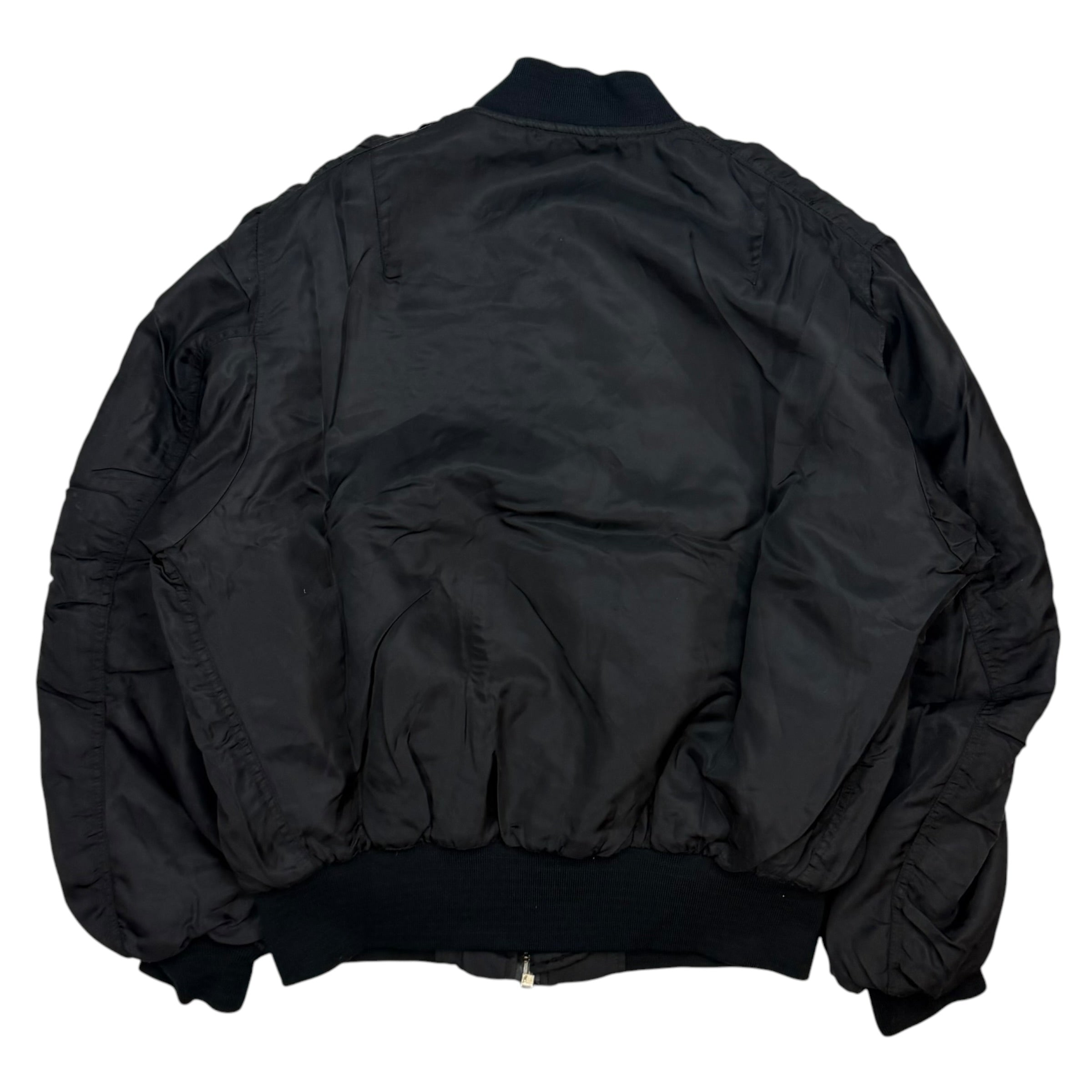 Vintage Nylon Bomber Jacket Black
