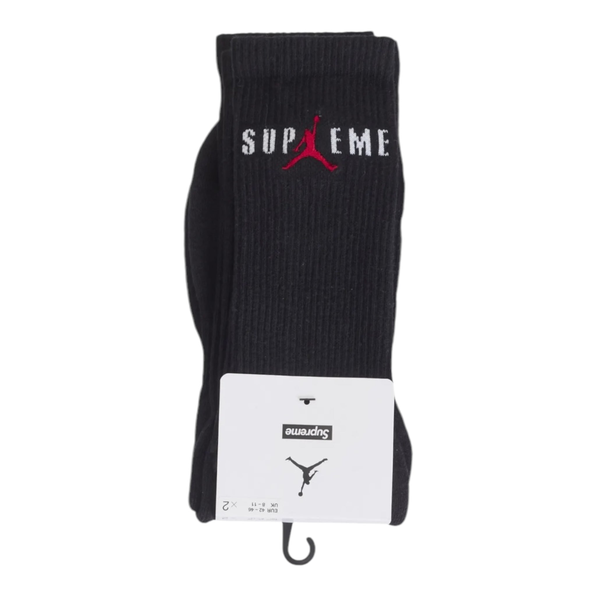 Supreme x Jordan Crew Socks Black