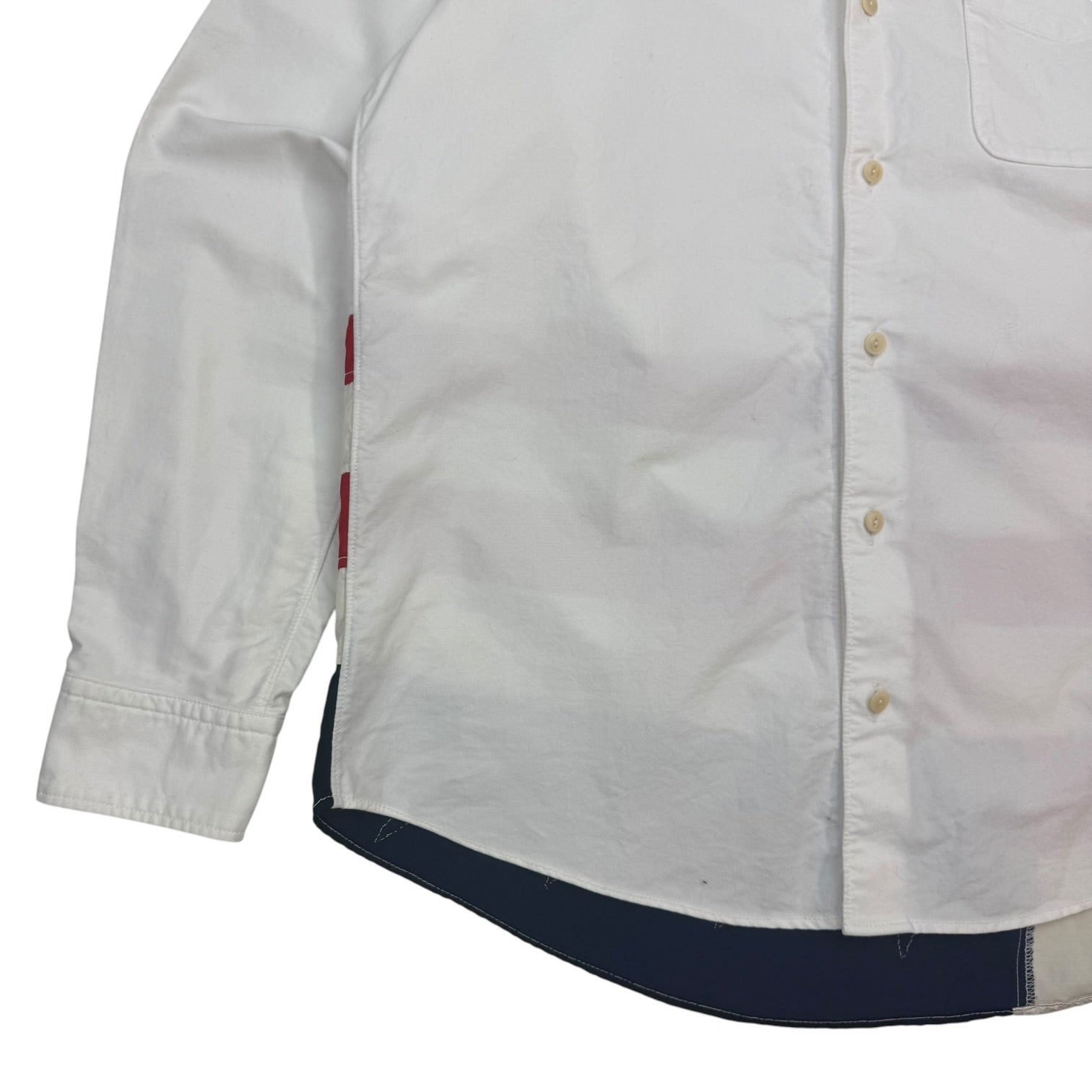 Visvim Flag Panel Americana Button Down Shirt White