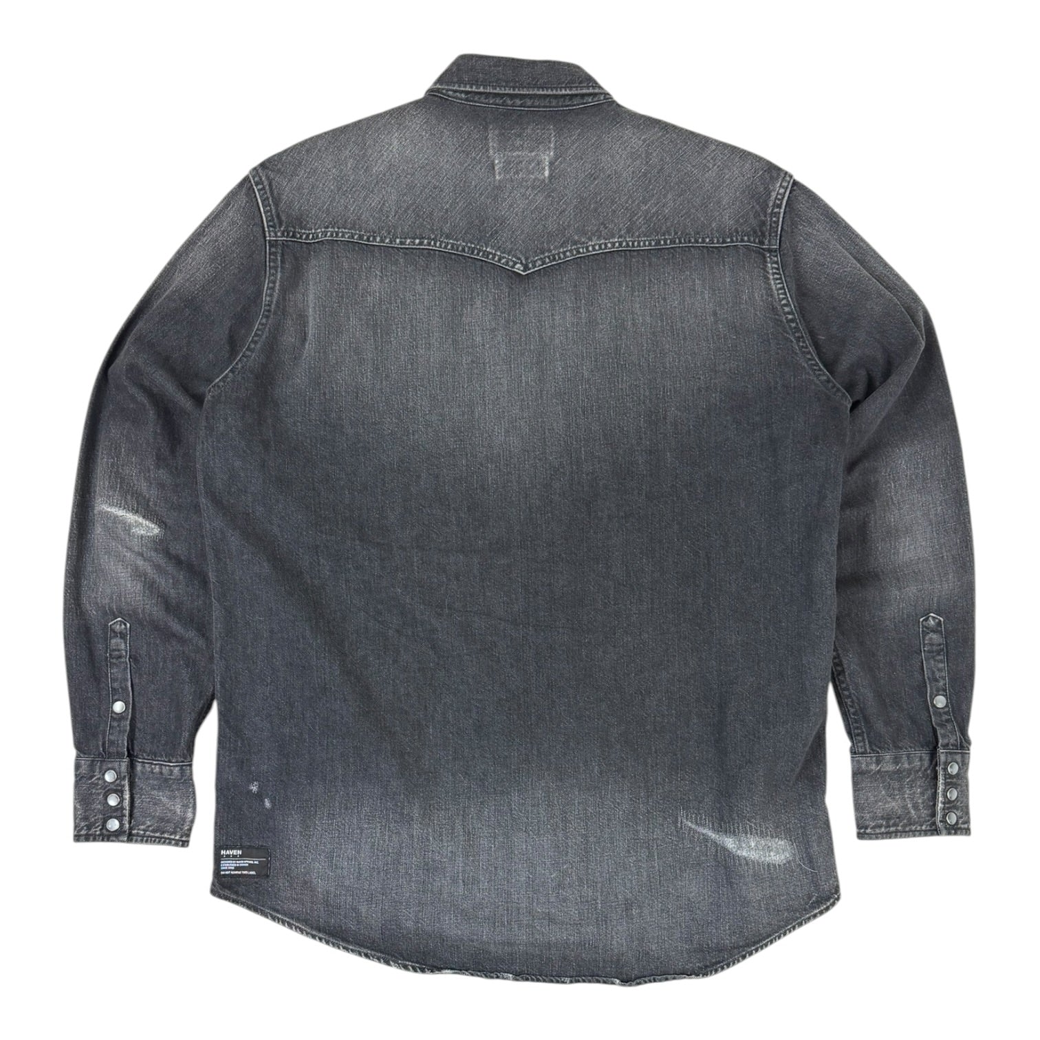 HAVEN Stampede Denim Button Up Jacket Washed Black