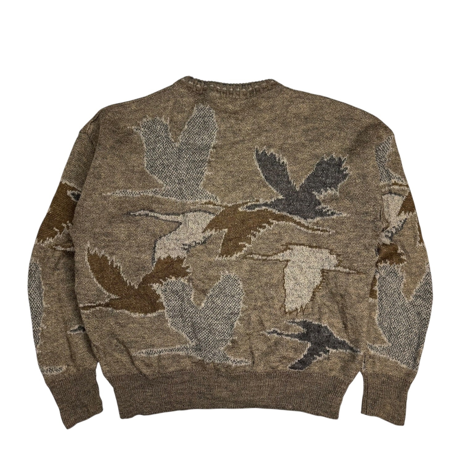 Vintage Bird Knit Sweater Brown