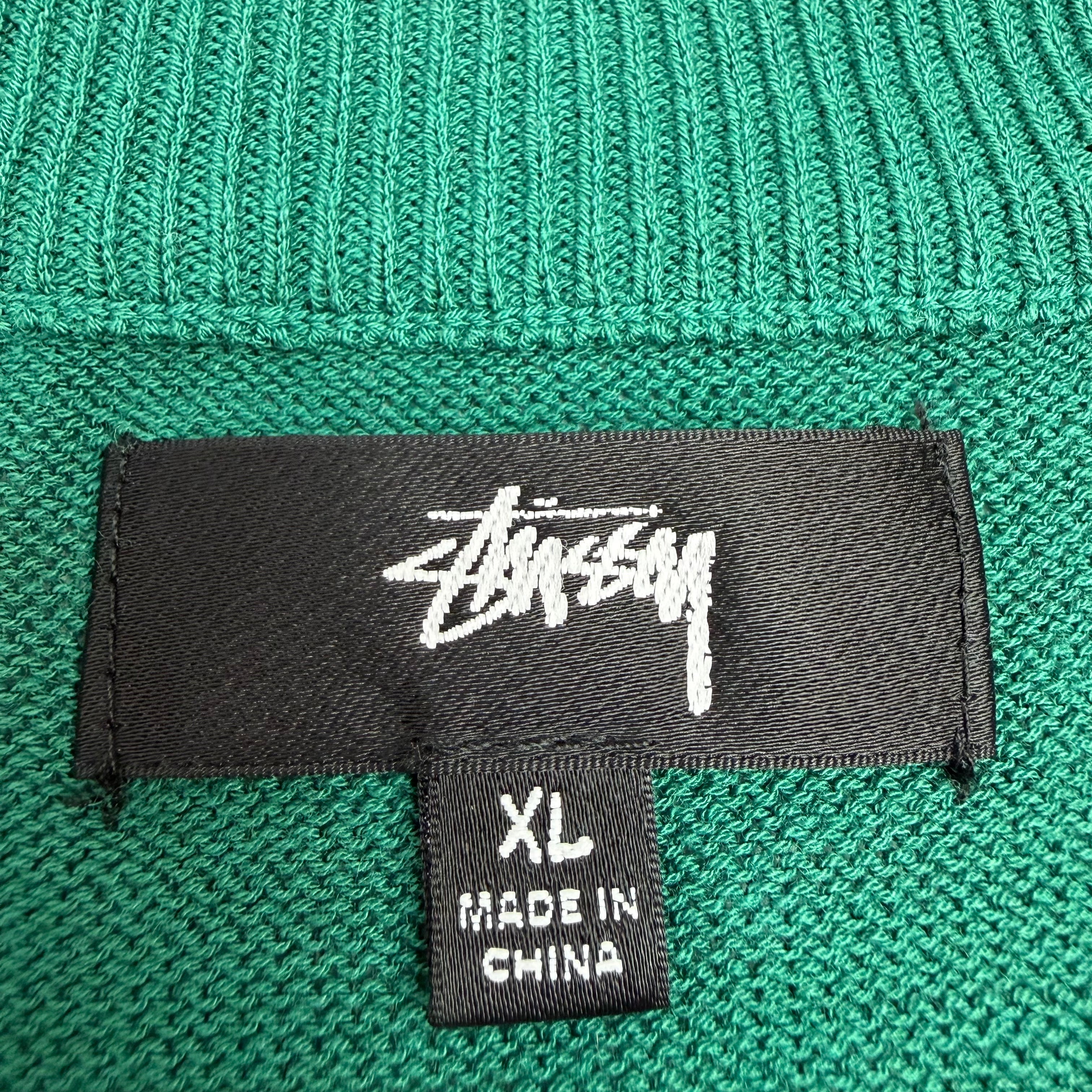 Stussy Tonal Football Knit Sweater Green