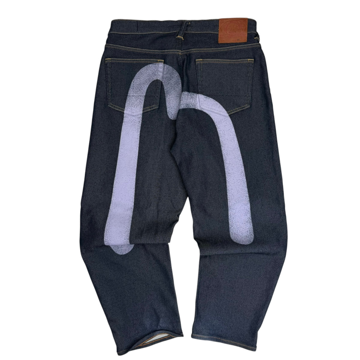 Evisu Seagull Diacock Print Jeans Navy
