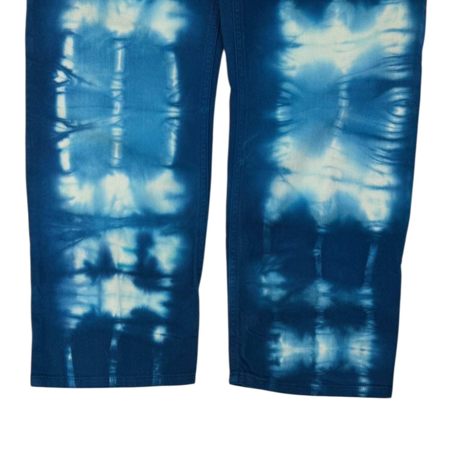 Maison Margiela MM6 Tie Dye Denim Capri Blue
