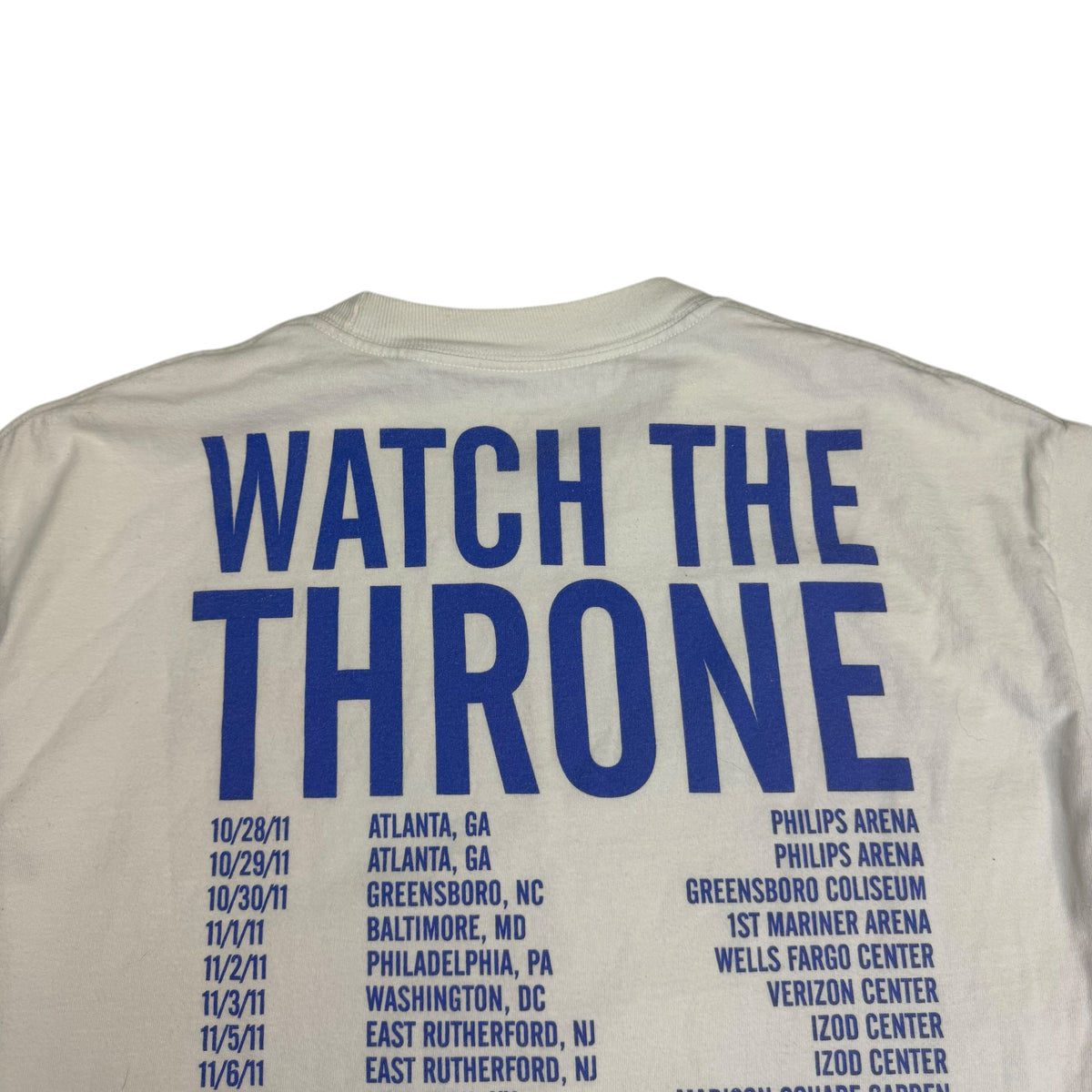 2011 Kanye West Jay-Z "Watch the Throne" Tour Flag Tee White