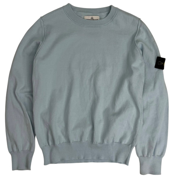 Stone Island Junior Crewneck Sweater Baby Blue