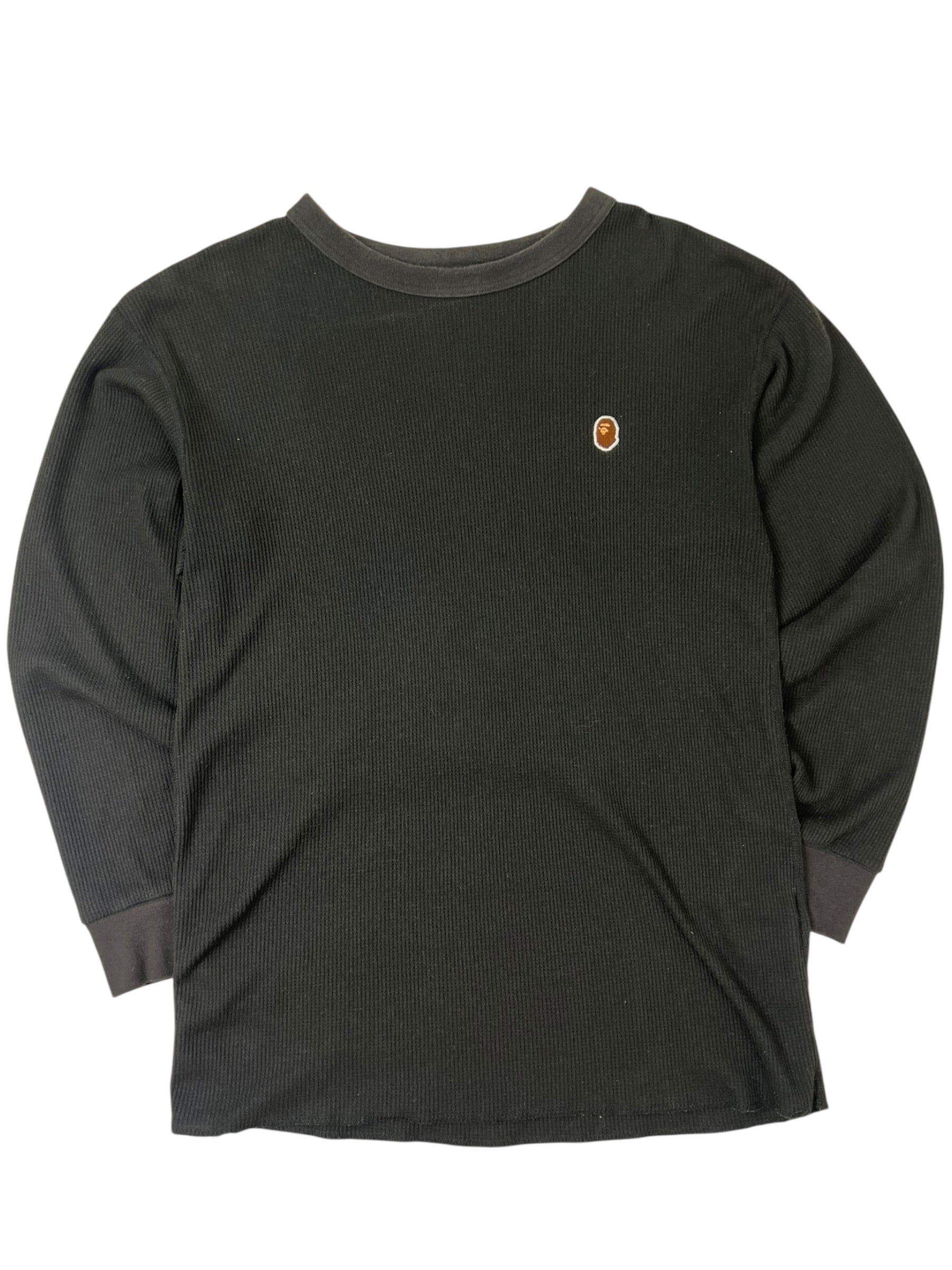 A Bathing Ape Ape Head Long Sleeve Thermal Black