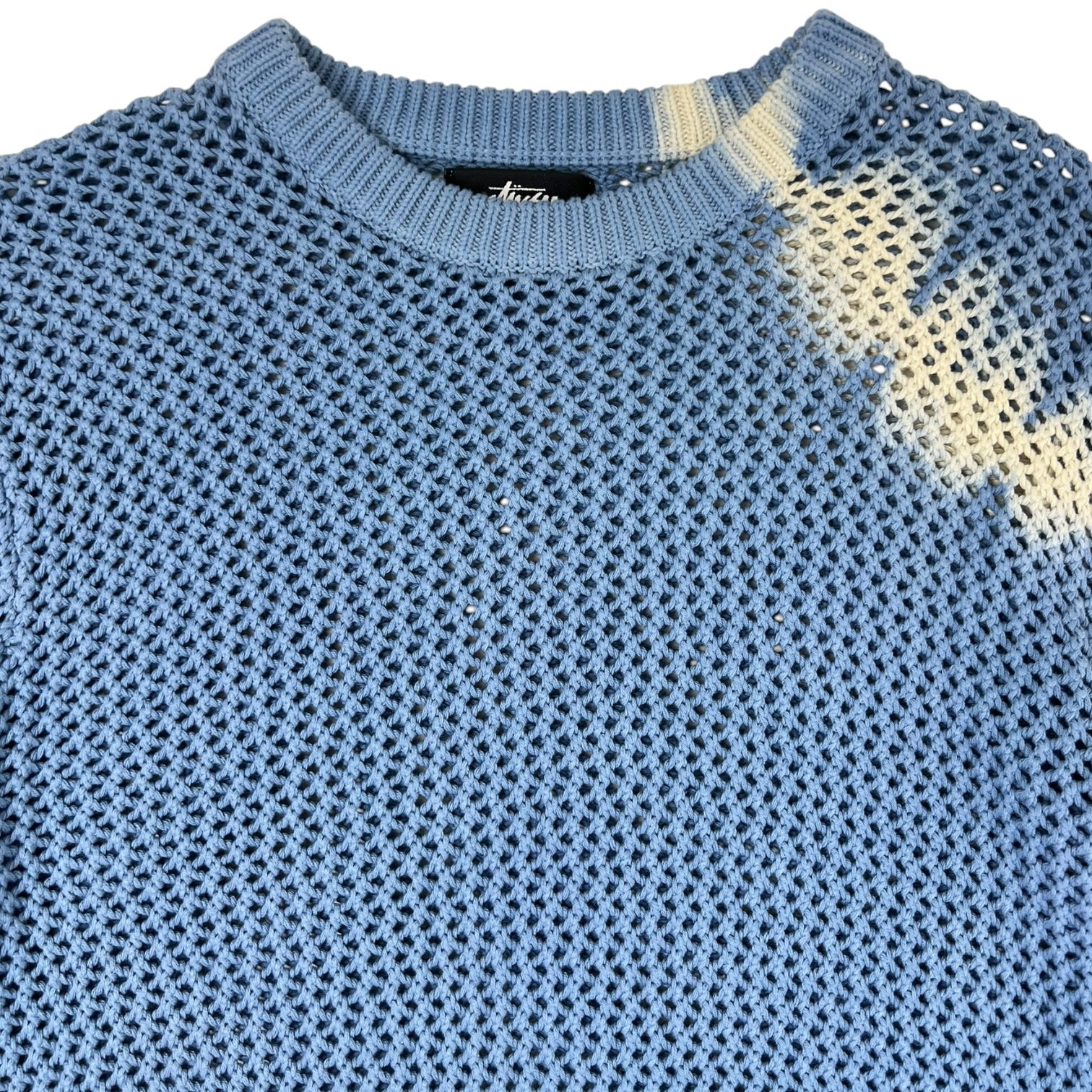 Stussy Pigment Dyed Loose Gauge Knit Blue Tie-Dye