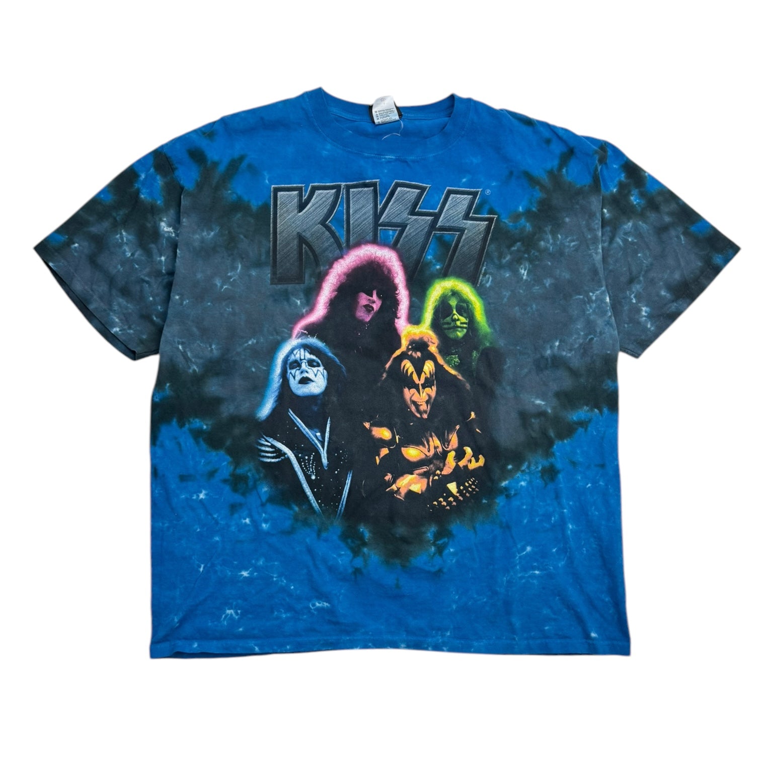 Vintage Kiss Tie Dye Tee Blue