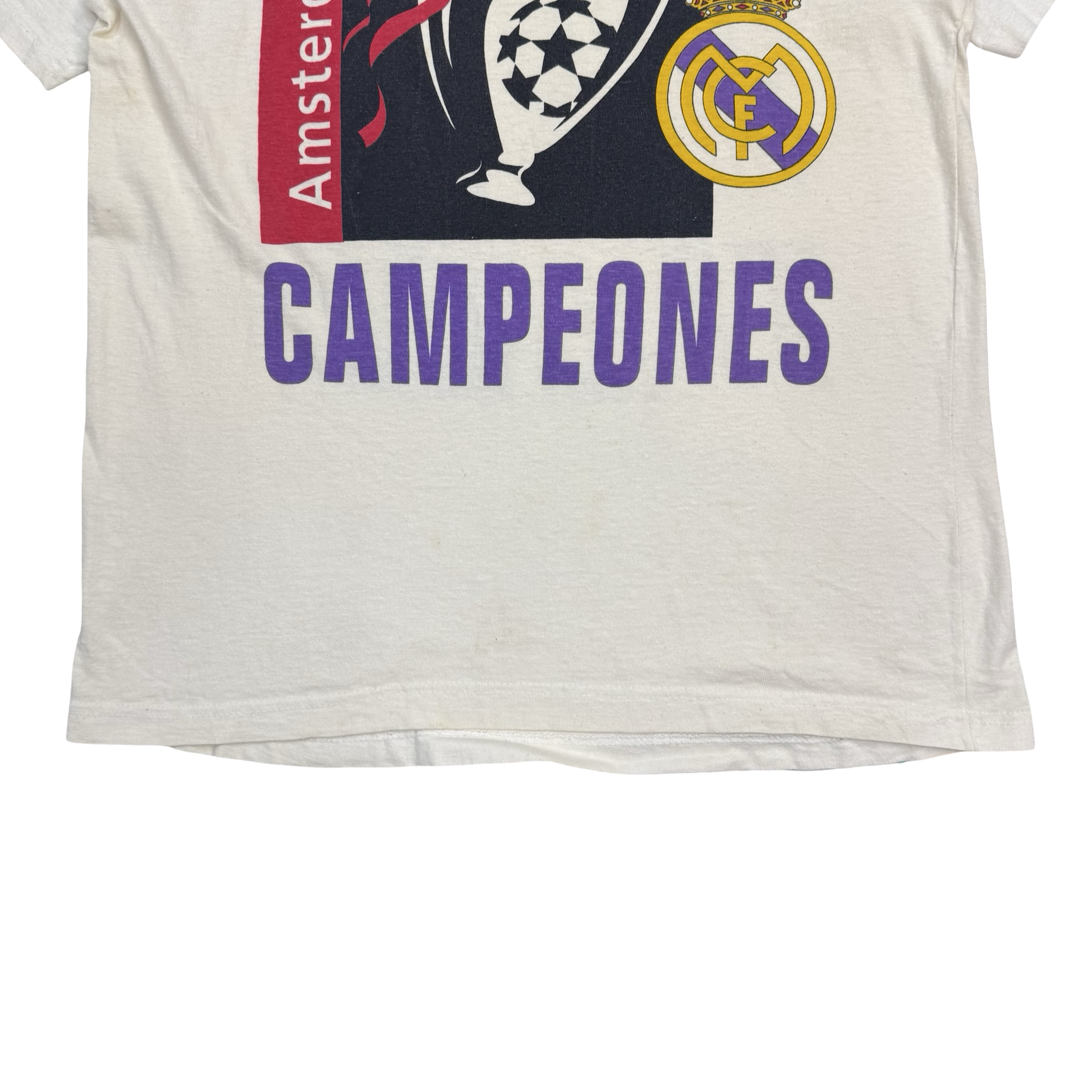 1998 Real Madrid Champions League Winners Tee White
