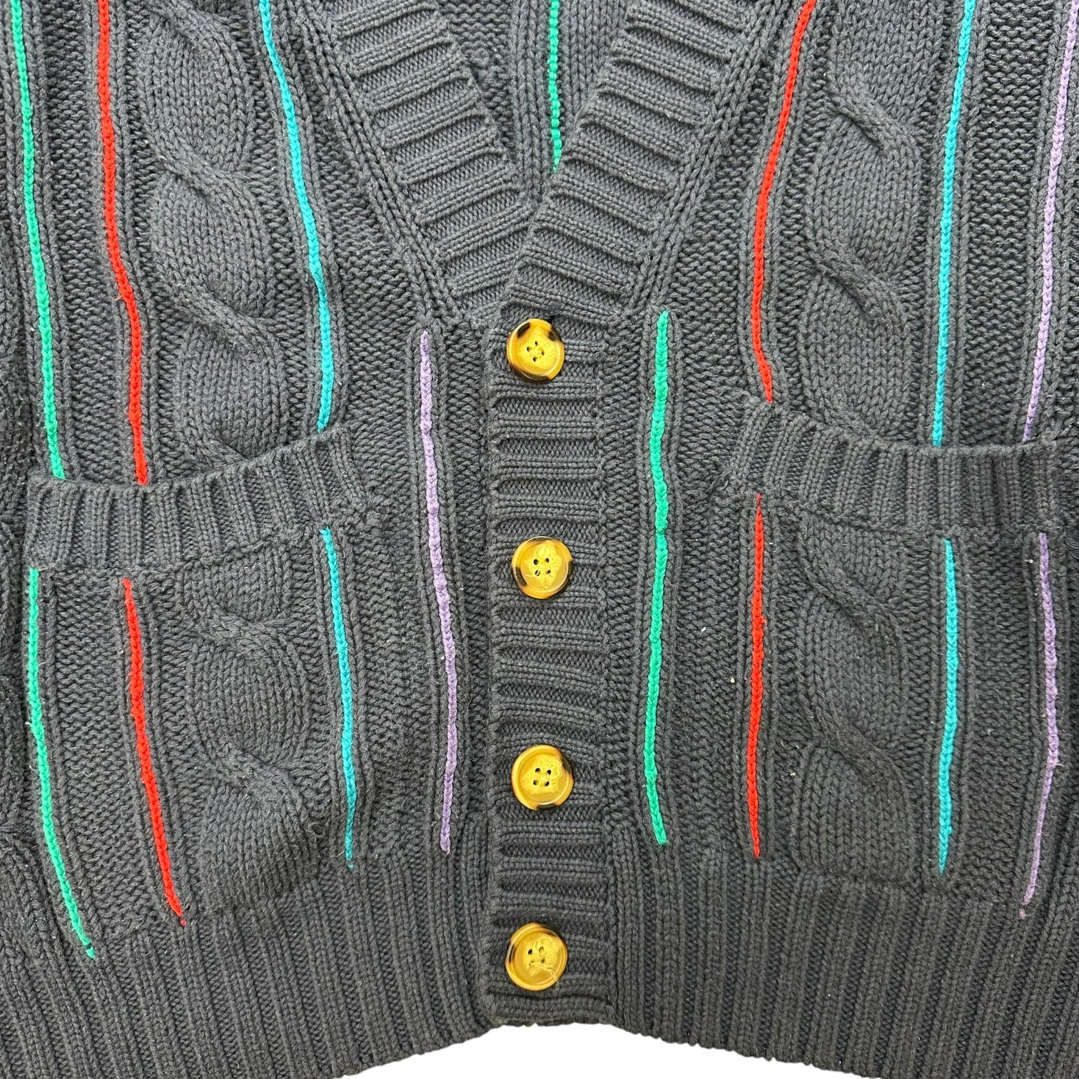 Vintage Knit Button Up Cardigan Multicolour