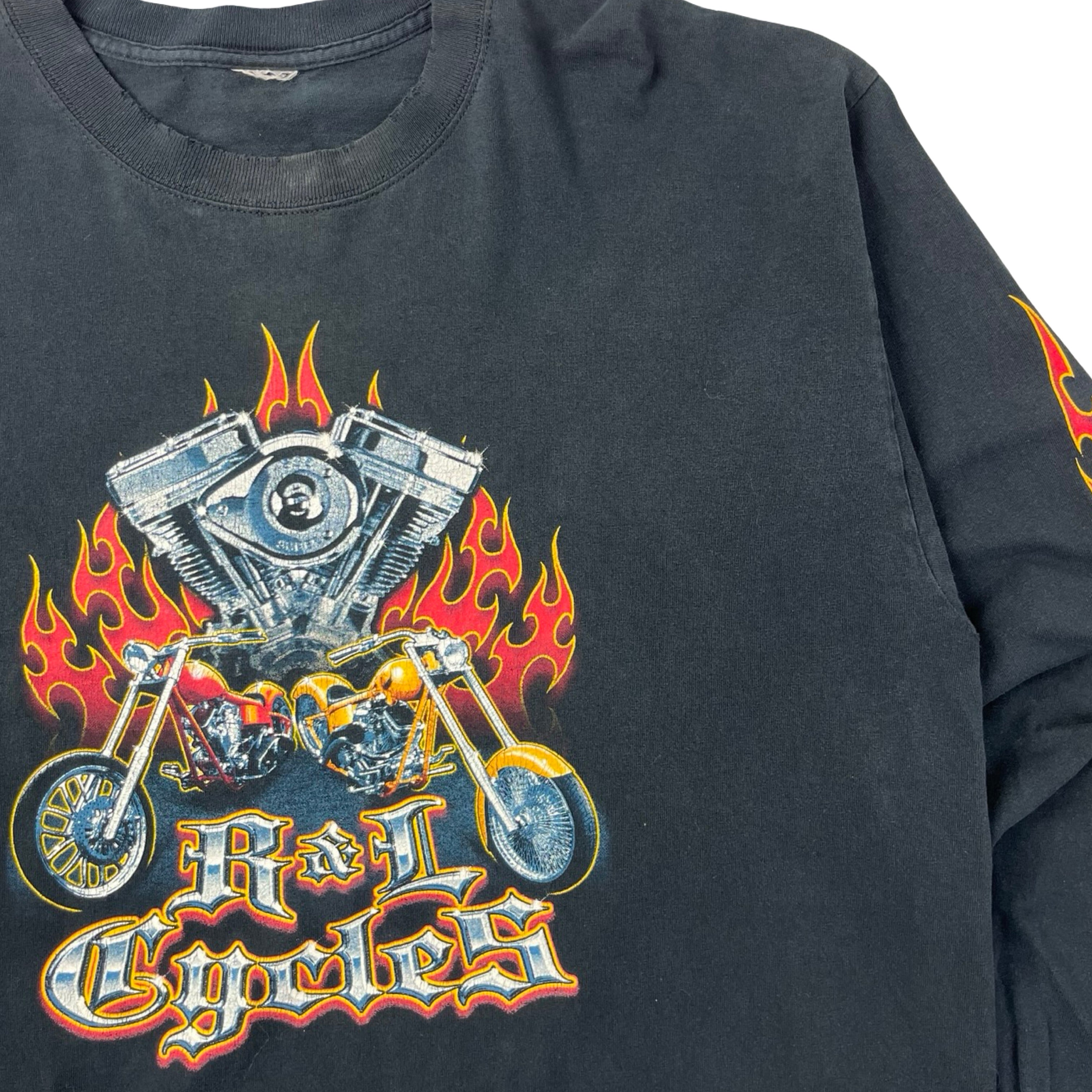 Vintage R&L Cycles Flame Longsleeve Shirt