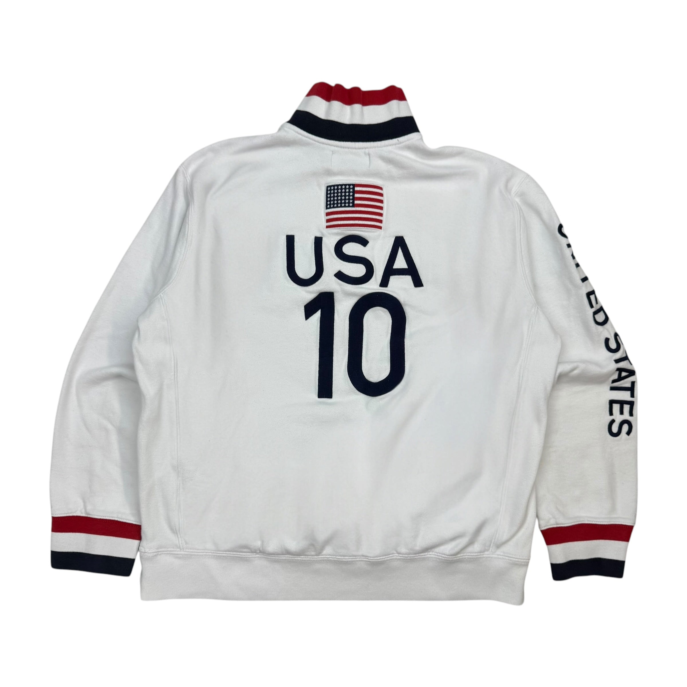 Vintage Polo Ralph Lauren USA Quarter Zip White