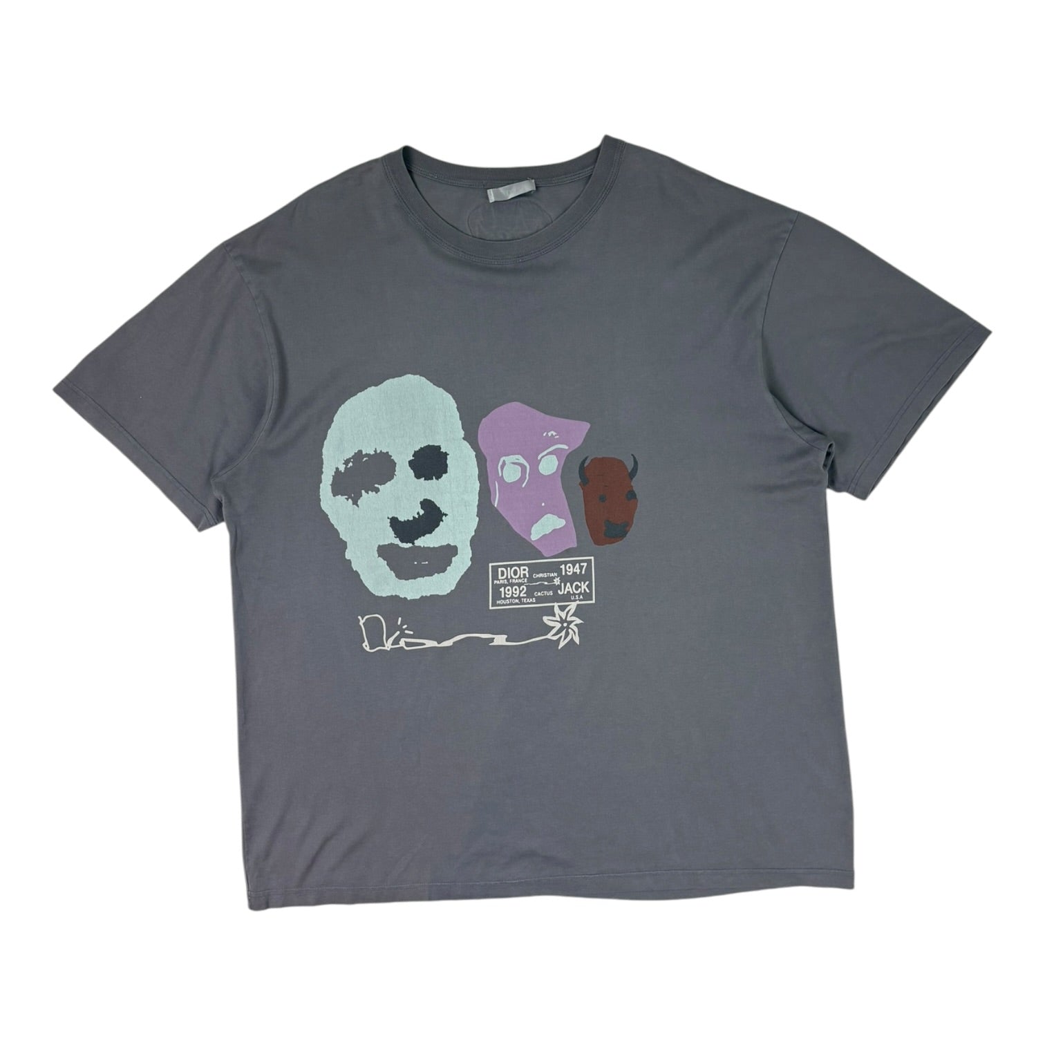Dior x Cactus Jack Oversized Tee Grey