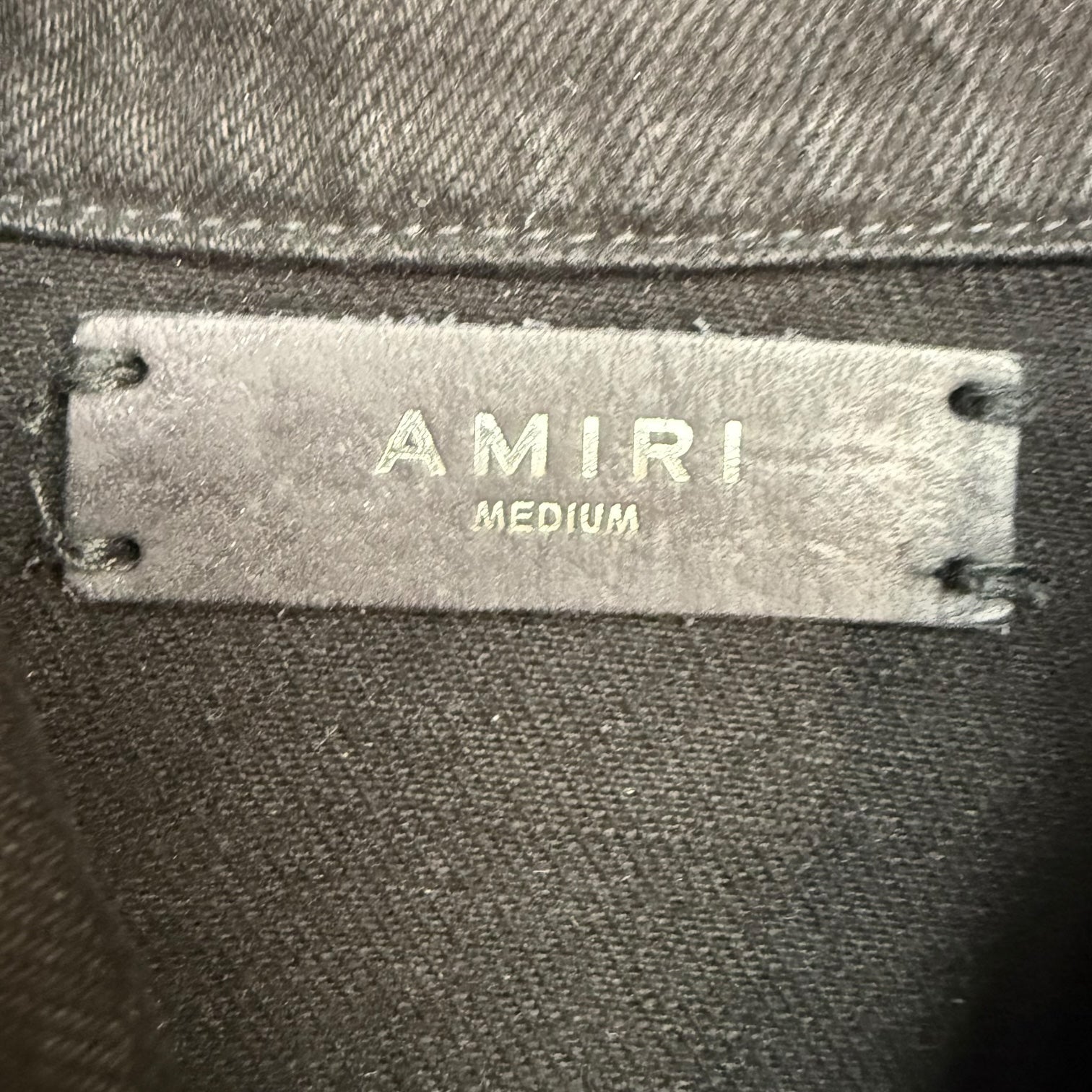 Amiri Crystal Painter Trucker Jacket Black