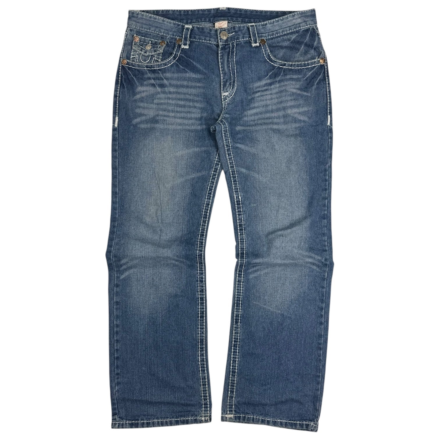 Vintage True Religion Straight Leg Denim Pants Dark Wash