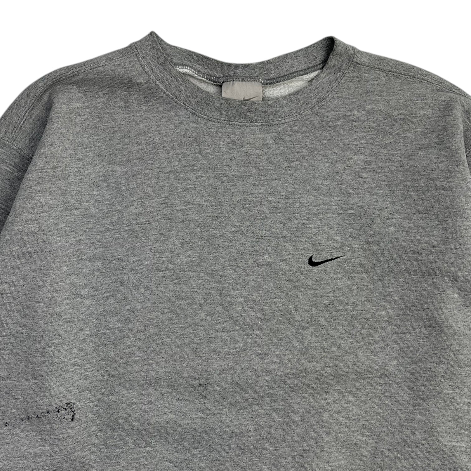 Vintage Nike Mini Side Swoosh Crew Neck Grey