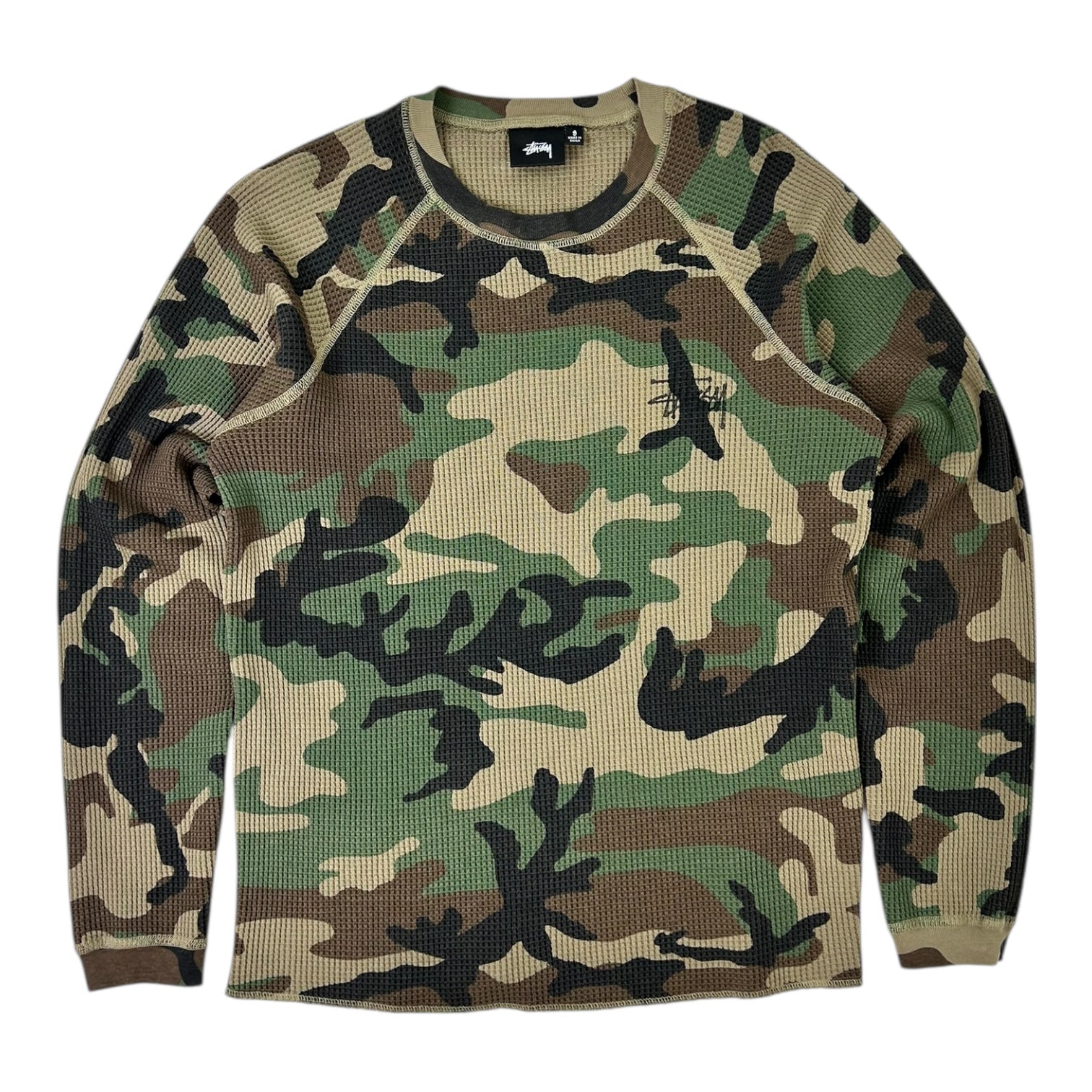 Stussy Raglan Thermal Woodland Camo