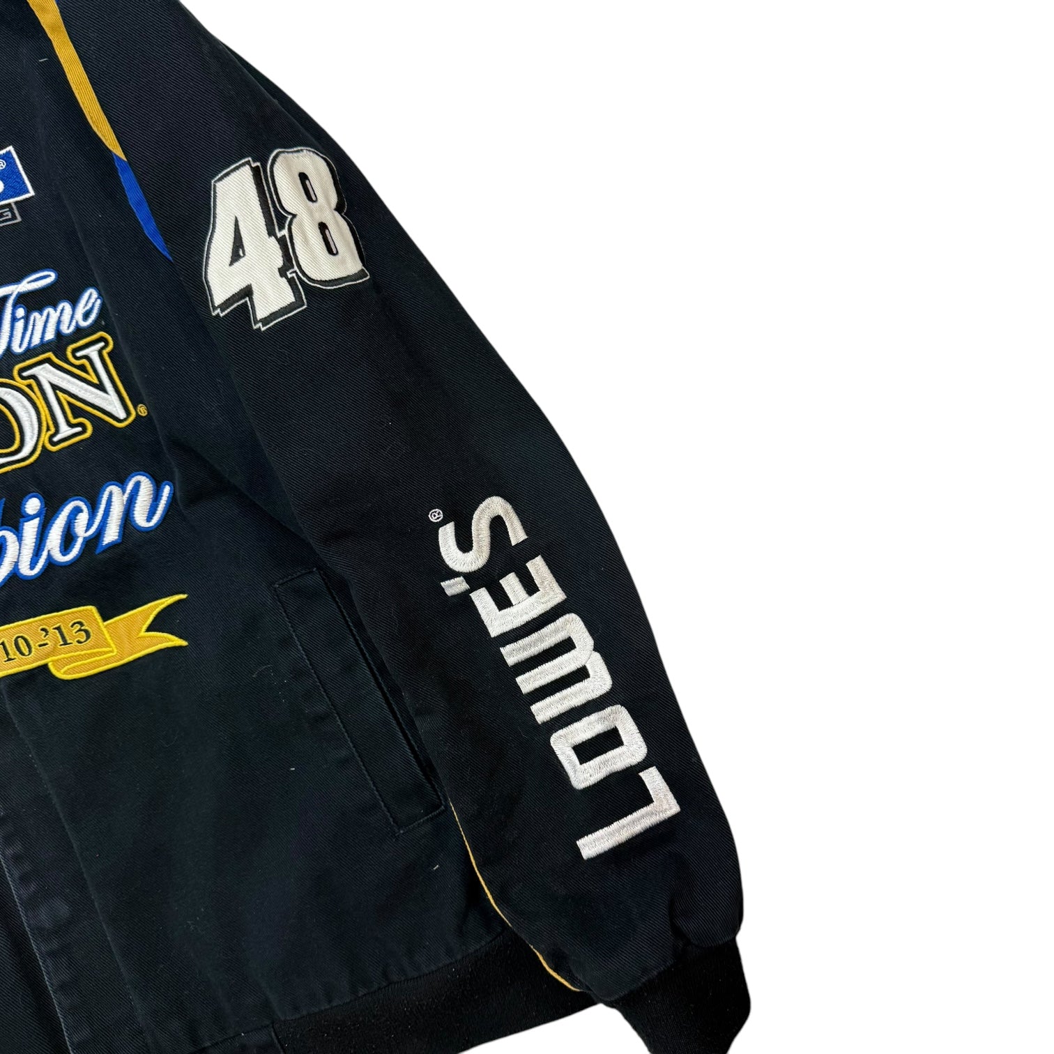 Vintage NASCAR Jimmie Johnson 6 Time Champion Jacket Black