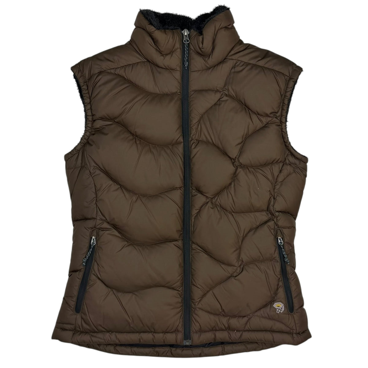 (W) Vintage Mountain Hardwear Fur Lined Vest Brown