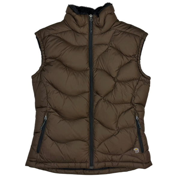 (W) Vintage Mountain Hardwear Fur Lined Vest Brown