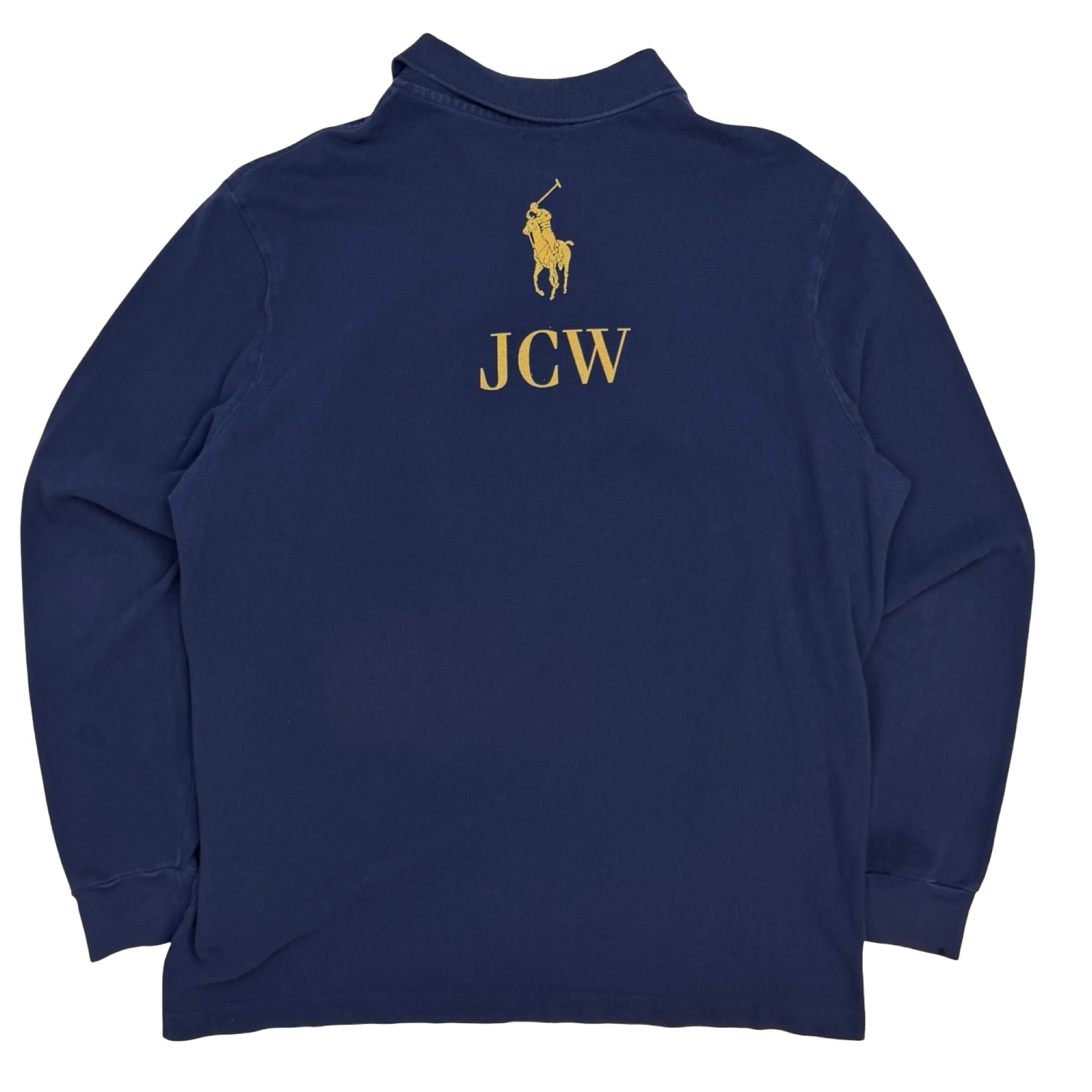 Vintage Polo Ralph Lauren Crest Longsleeve Polo Shirt Navy