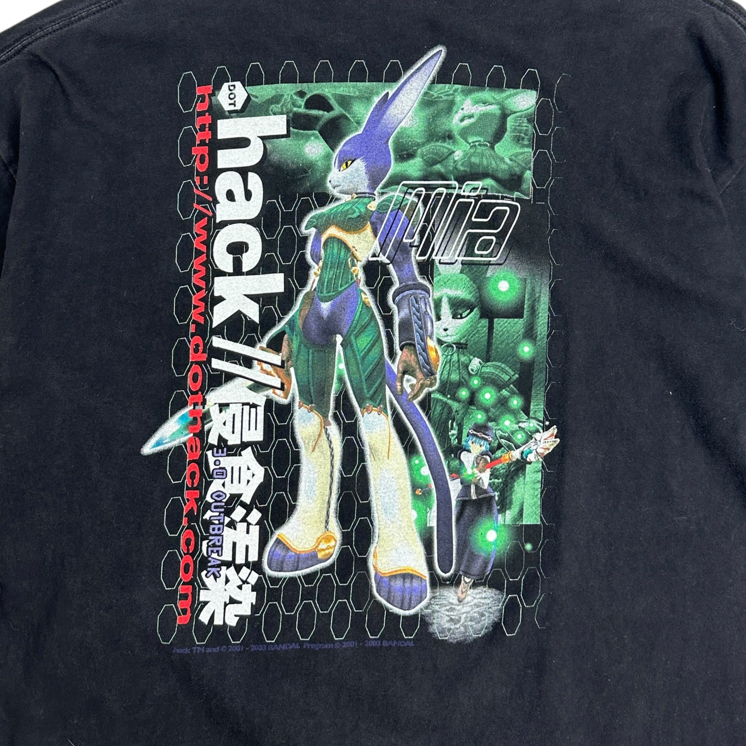 2001 Dot Hack Black Outbreak Mia Anime Tee Black