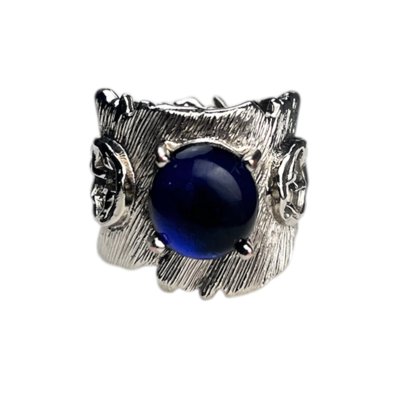 Gucci Brutalist Gem Stone Silver Ring