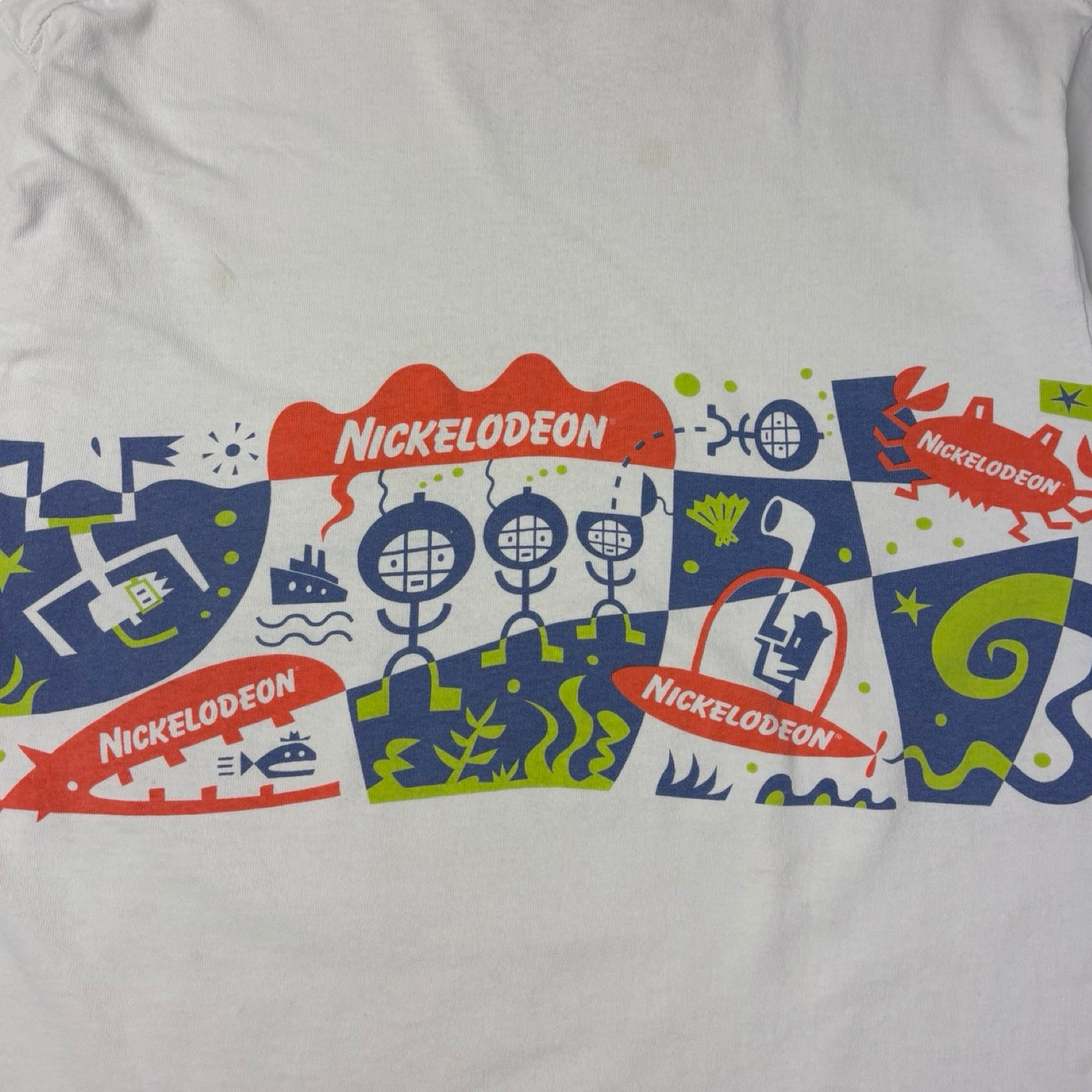 Vintage Nickelodeon Space Themed T-Shirt White