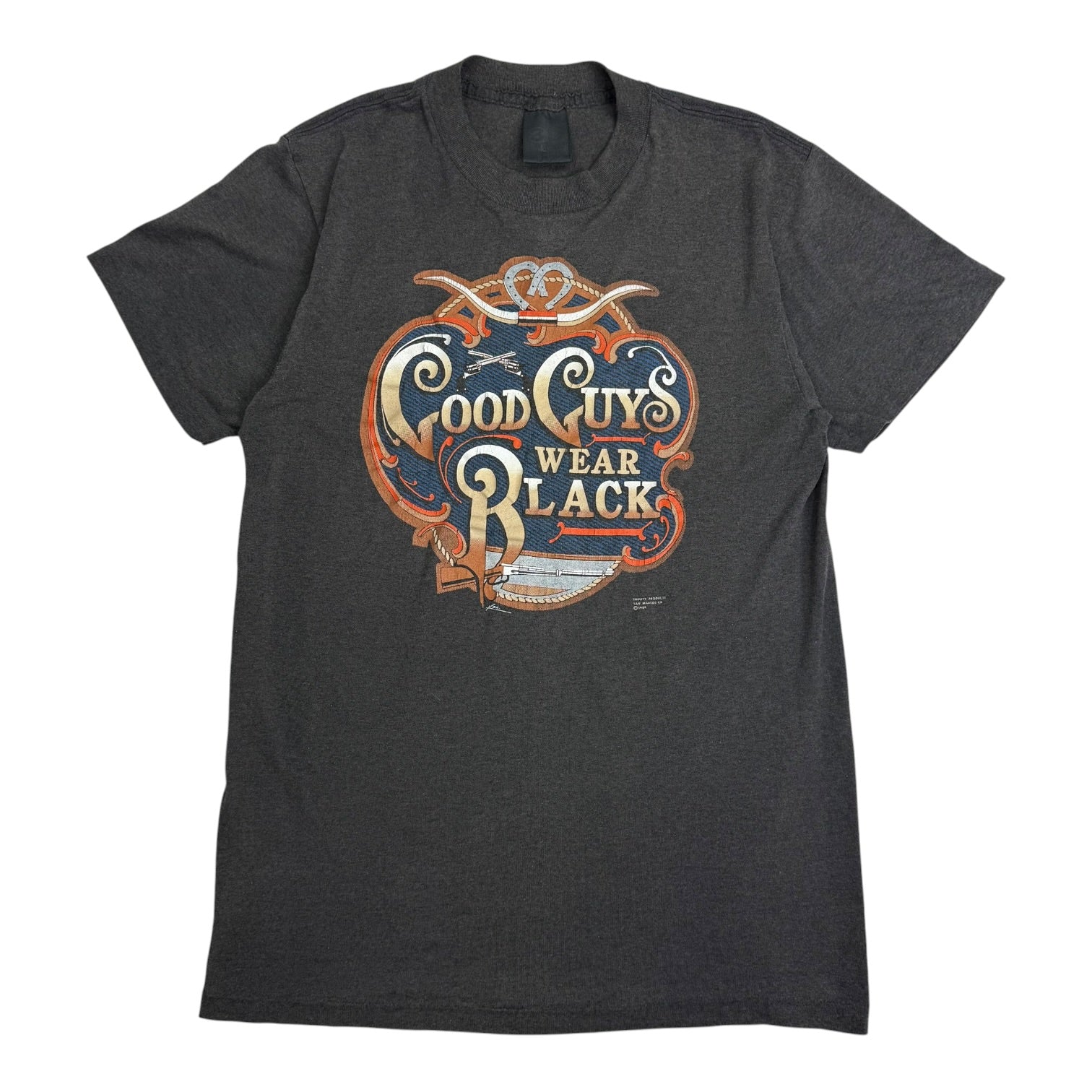 1989 3D Emblem Good Guys Wear Black Tee Black