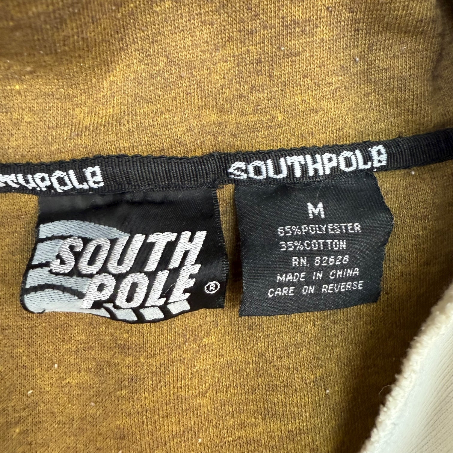 Vintage South Pole University Edition Quarter Zip Sweater White