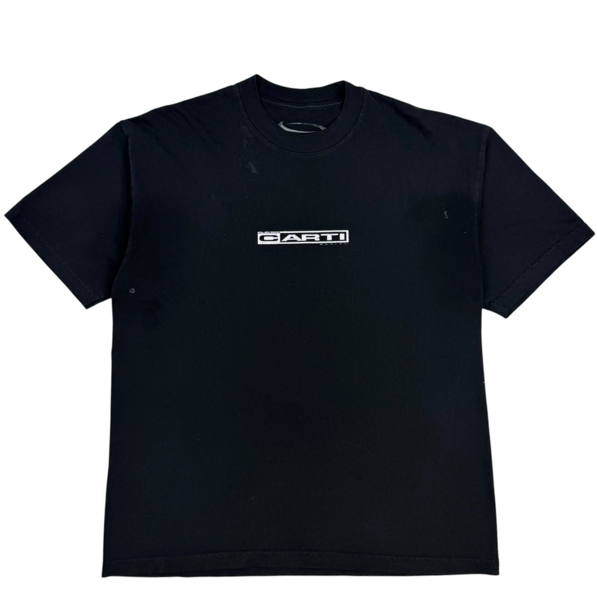 Playboi Carti I AM MUSIC Silver Disc Tee Black
